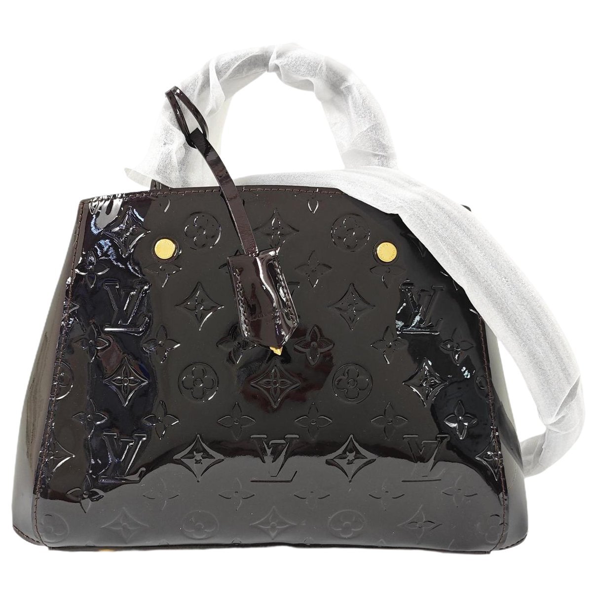 Patent leather handbag
