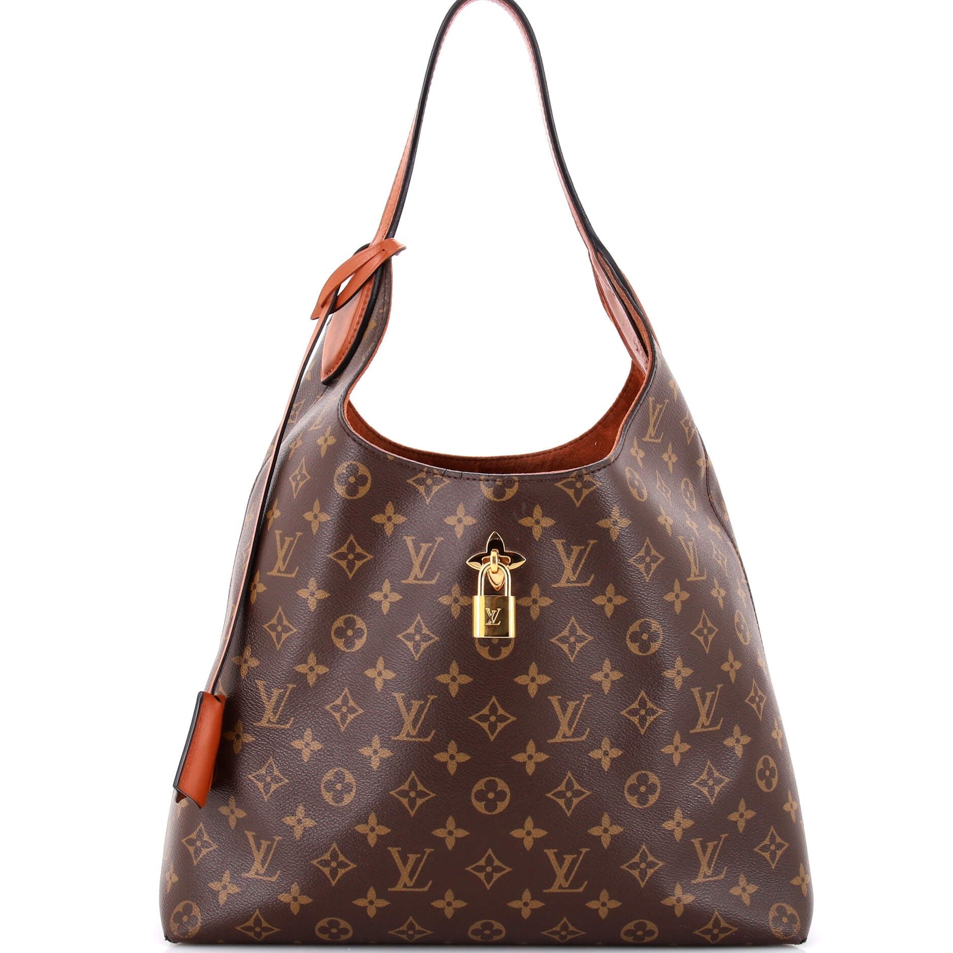 Flower Hobo Monogram Canvas with Leather