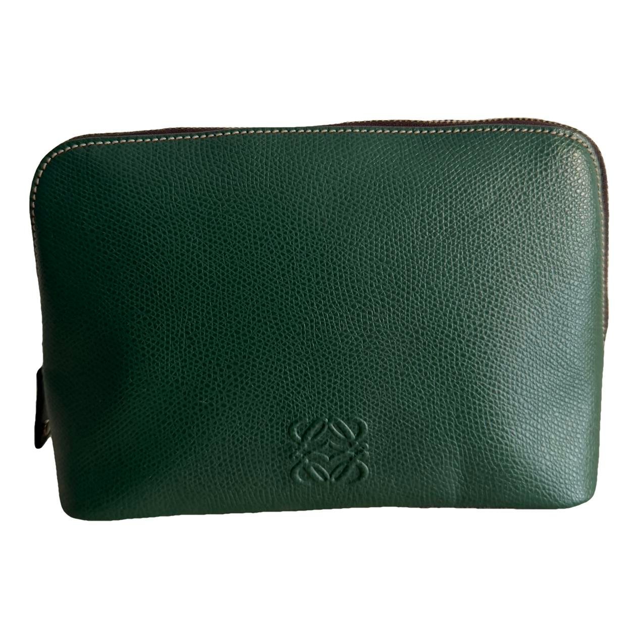T Pouch leather clutch bag