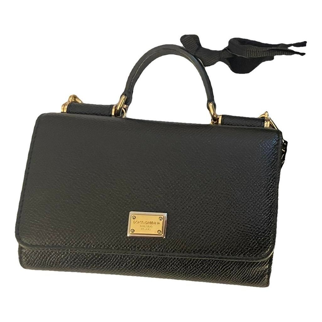 Dolce & Gabbana Sicily leather clutch bag