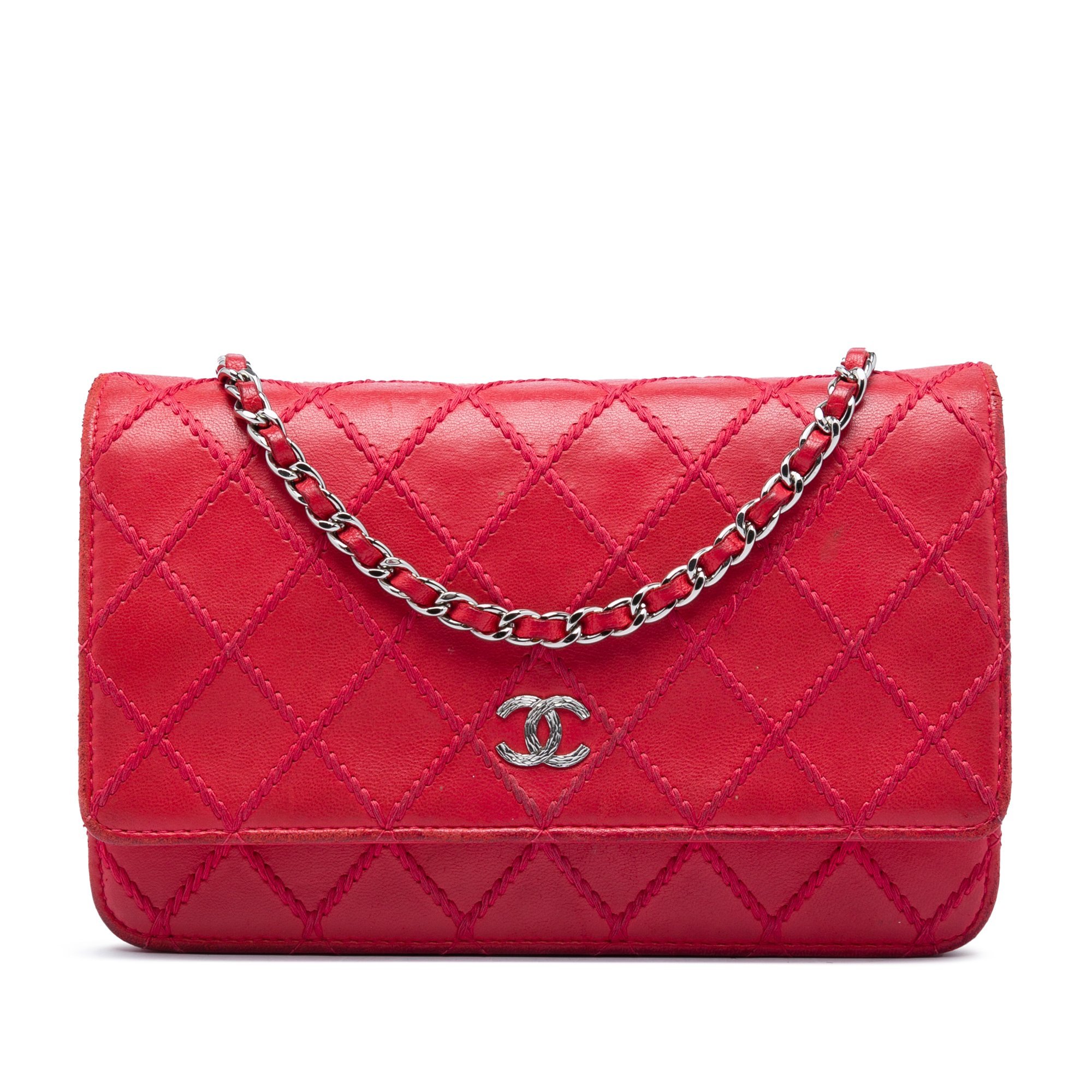 Wallet On Chain leather handbag