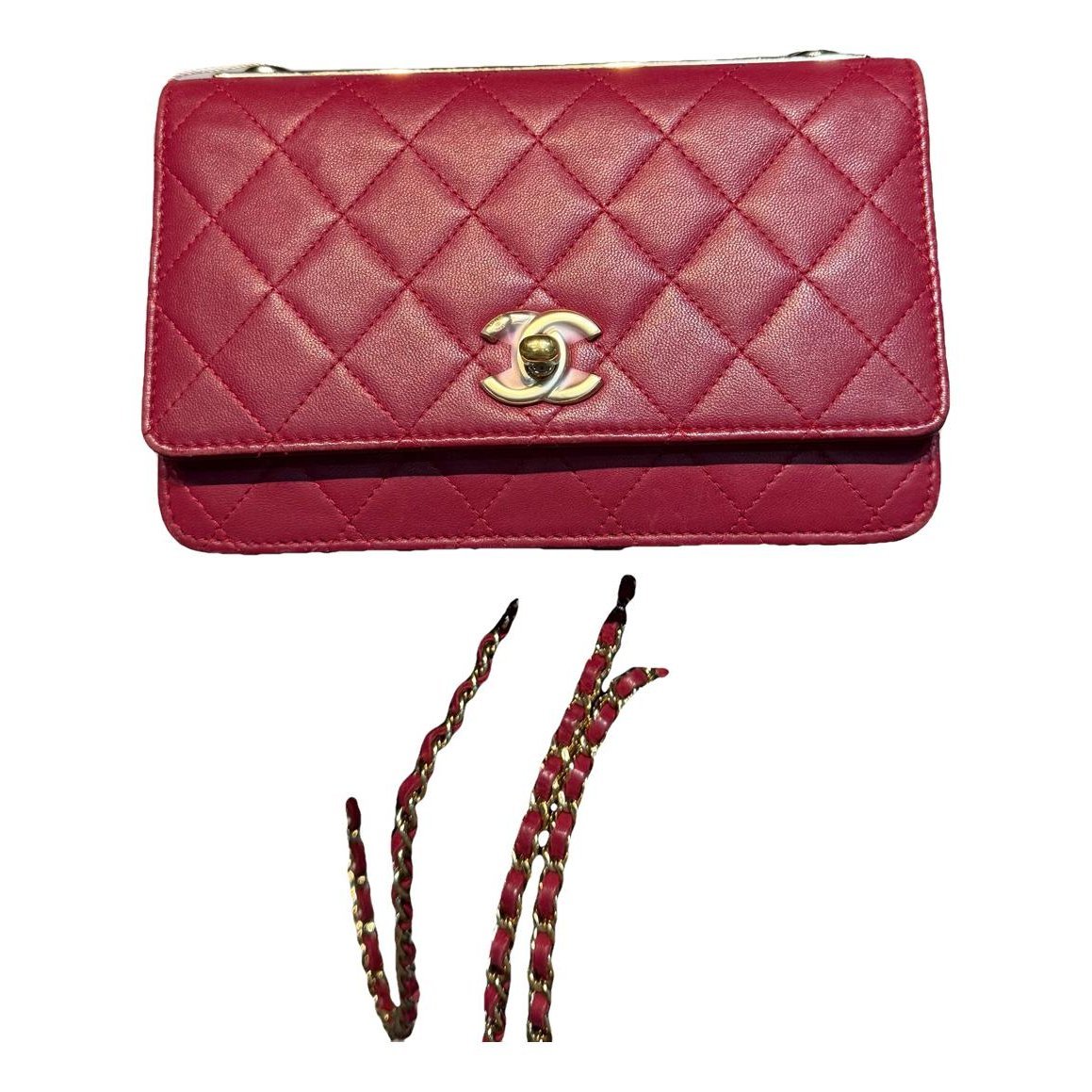 Trendy CC Wallet on Chain leather crossbody bag