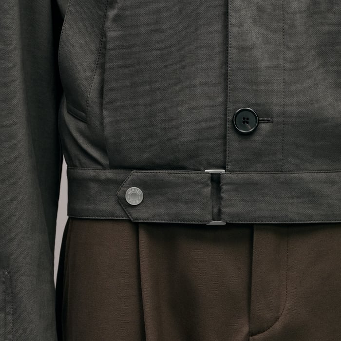 Gris Brûlé "Neo Pique" Straight Cut Jacket