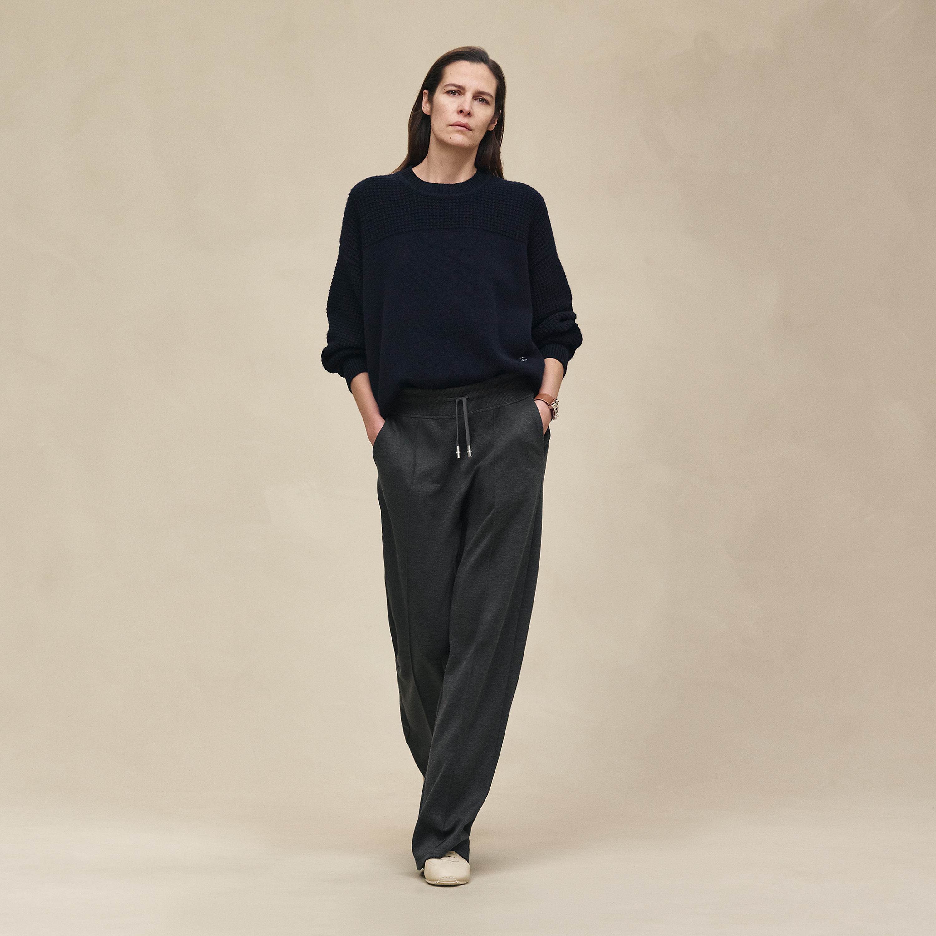 Cashmere long-sleeve sweater
