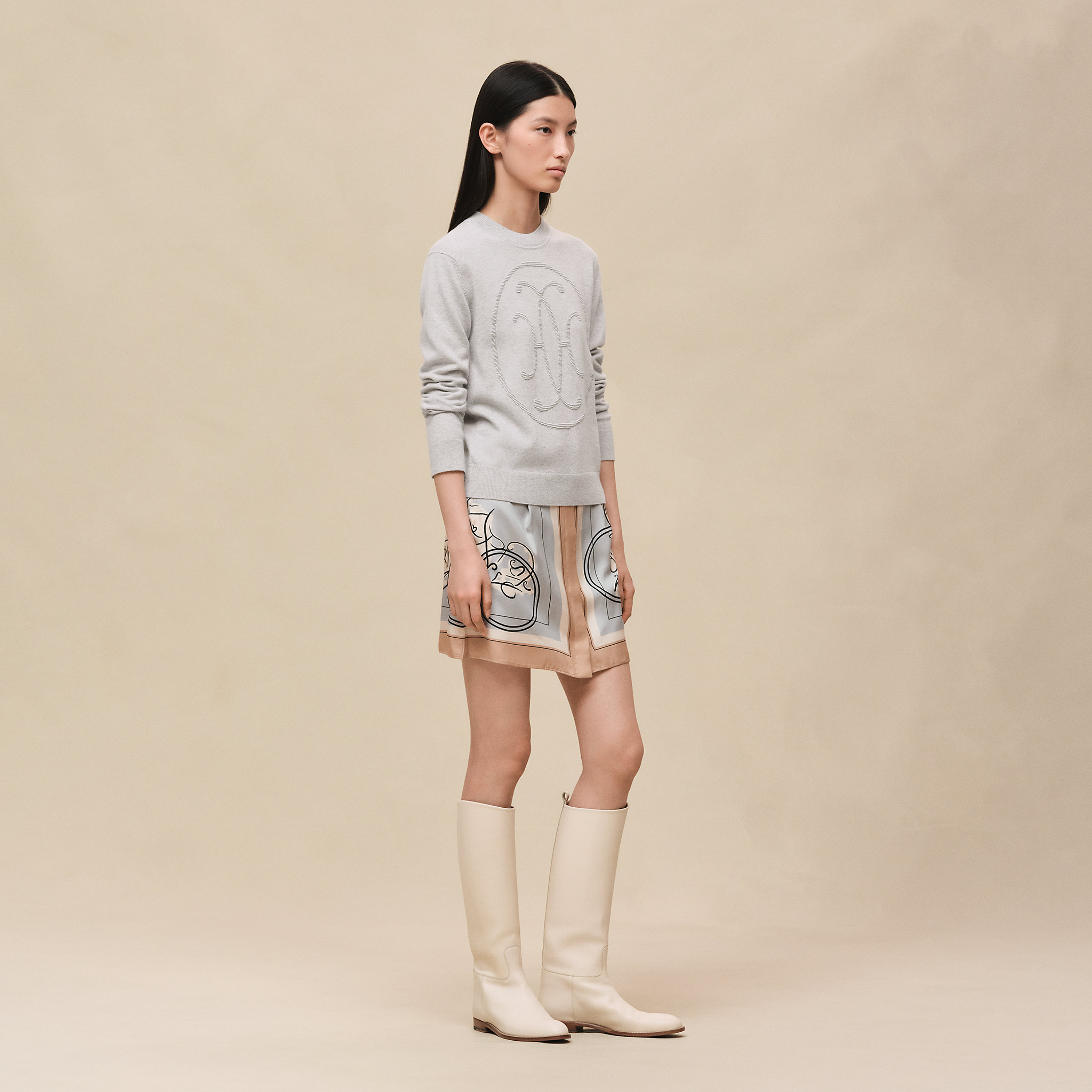 Pull manches longues motif « H Lift »