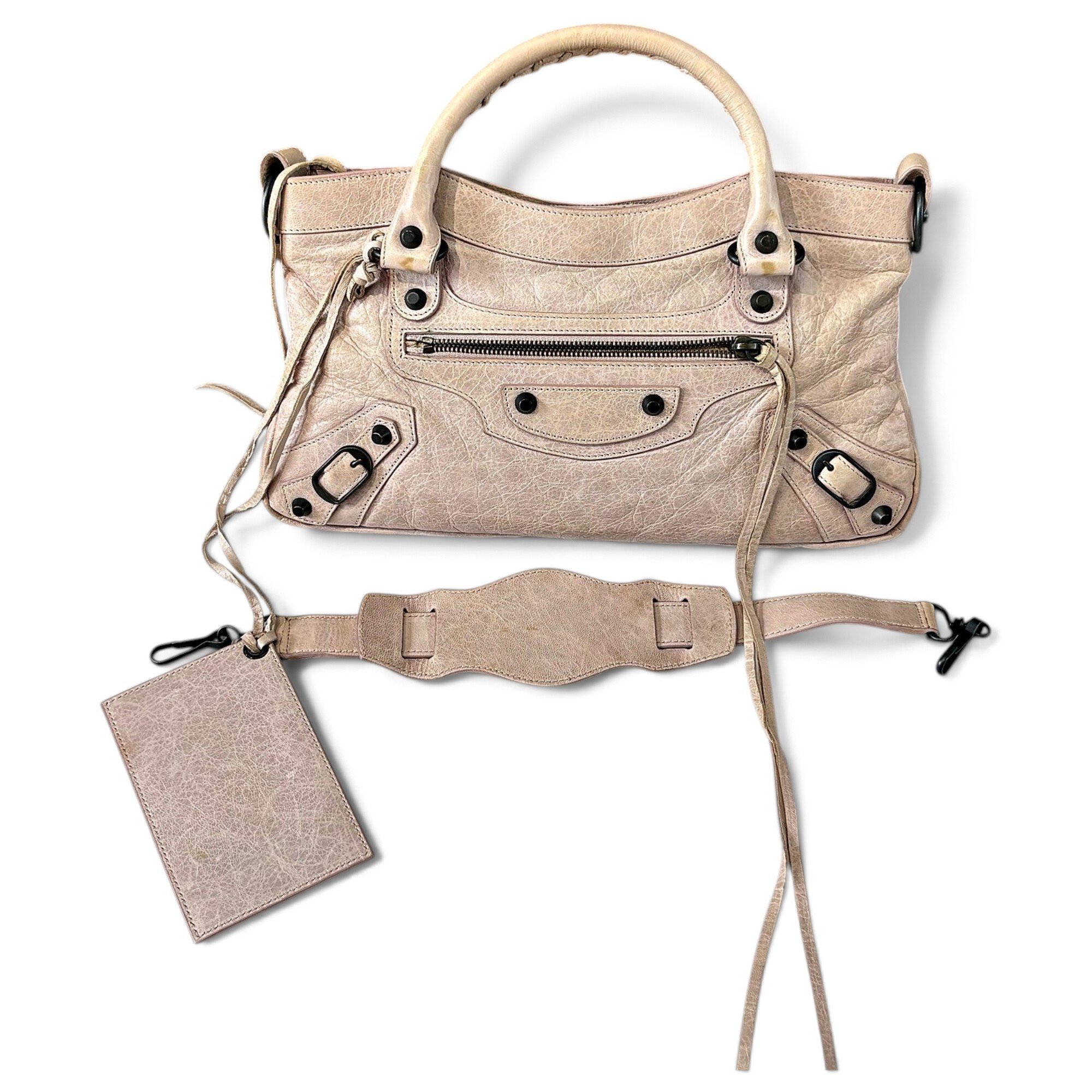 First leather handbag