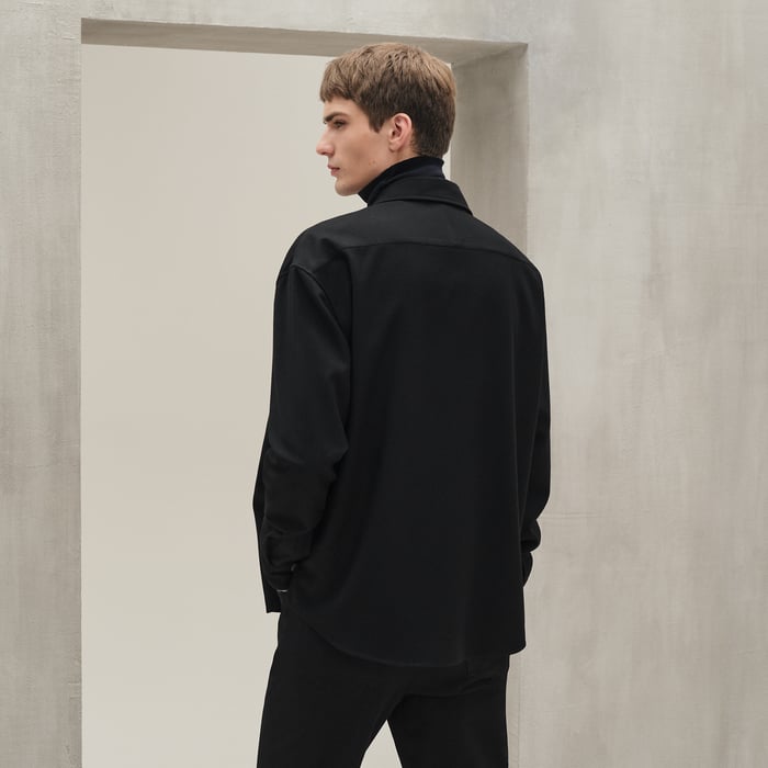 Noir Boxy Fit Overshirt