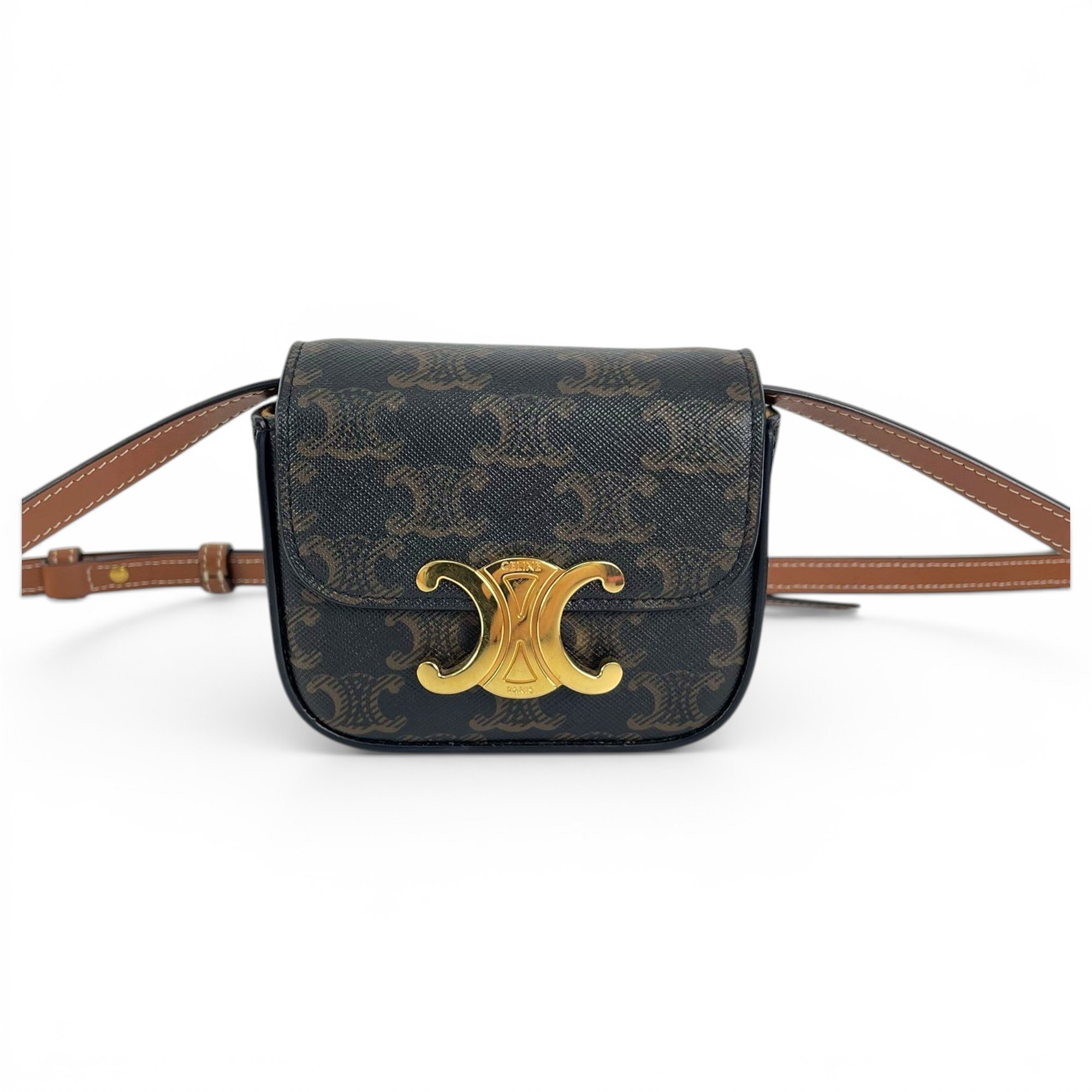 Triomphe leather handbag
