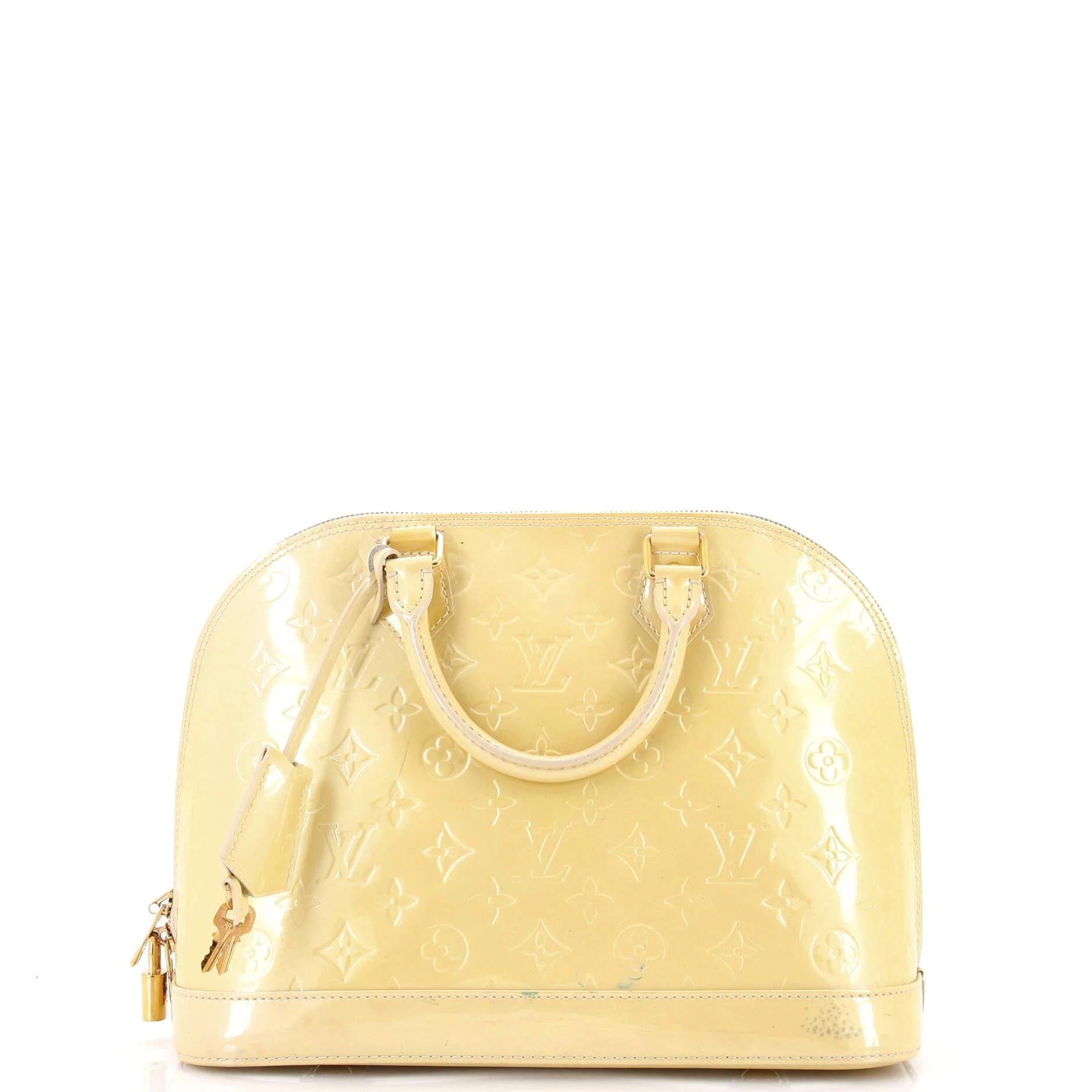Patent leather handbag