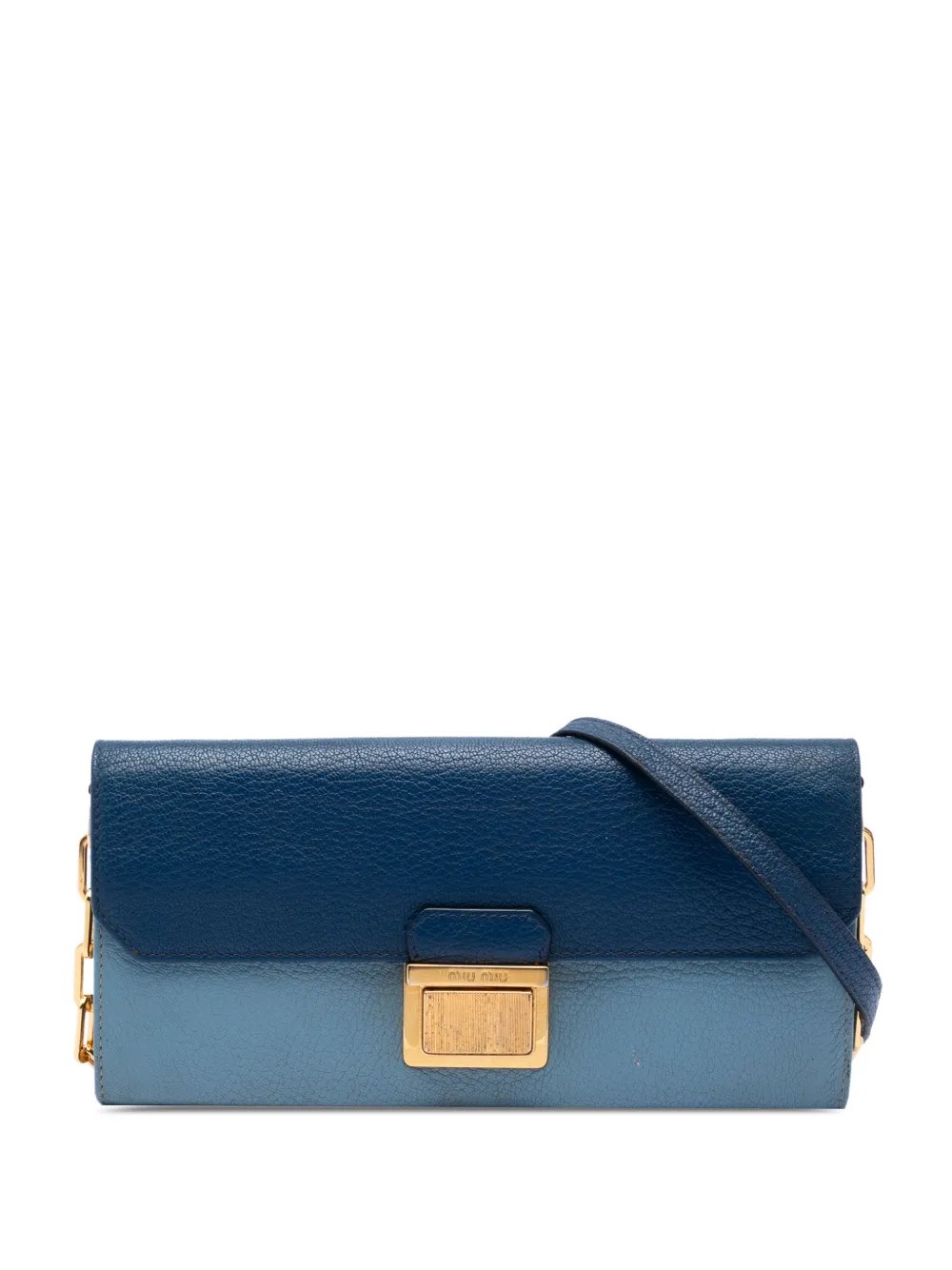 2010-2025 Bicolor Goatskin Madras Wallet on Chain crossbody bag