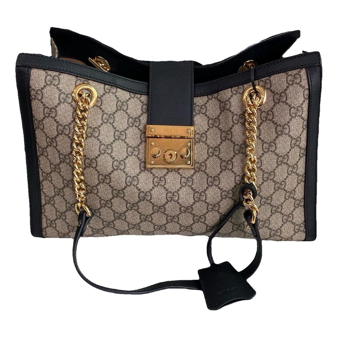 Padlock leather handbag