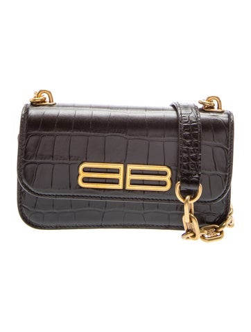 Embossed Leather Crossbody Bag
