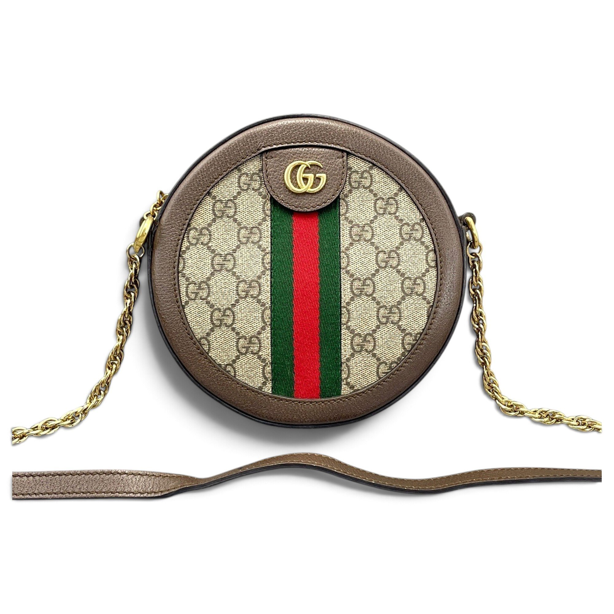 Ophidia Round cloth crossbody bag