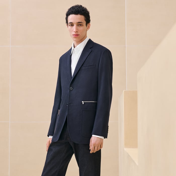 Marine Stadium Relax Jacket With Leather Pocket