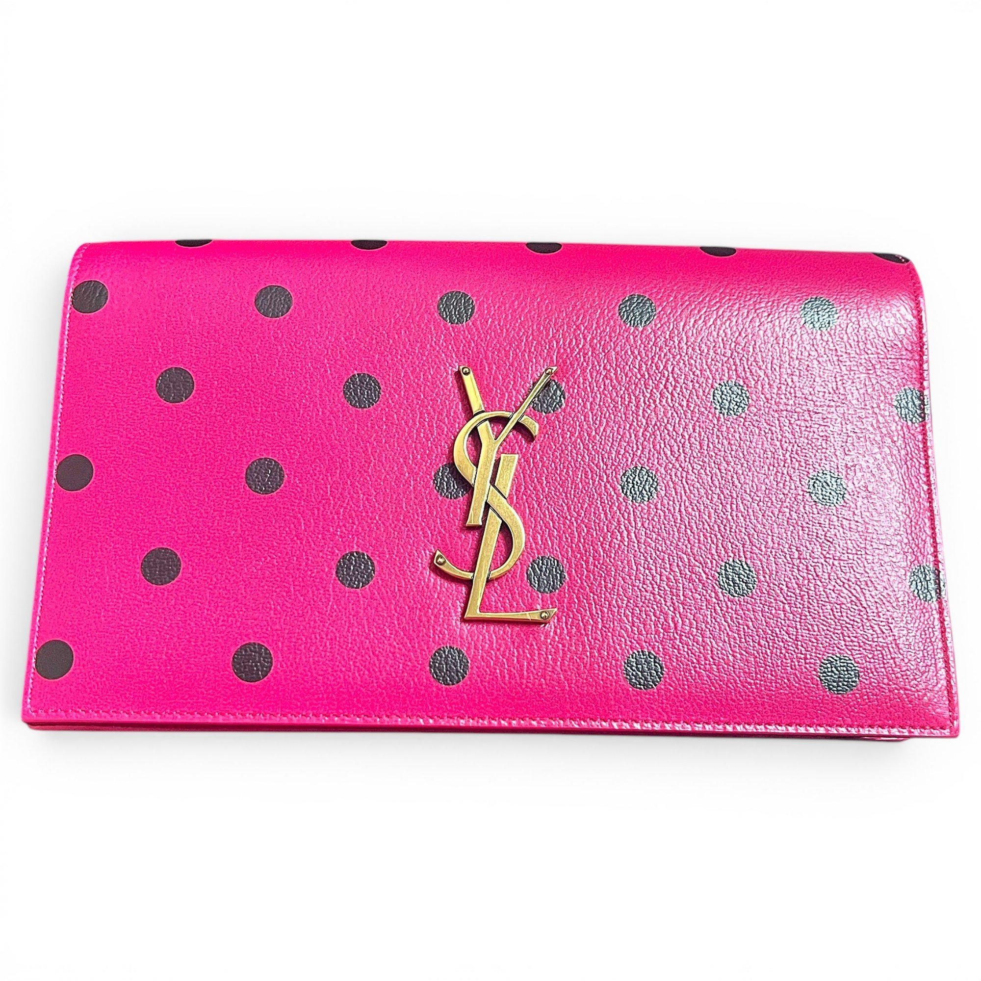 Leather clutch bag