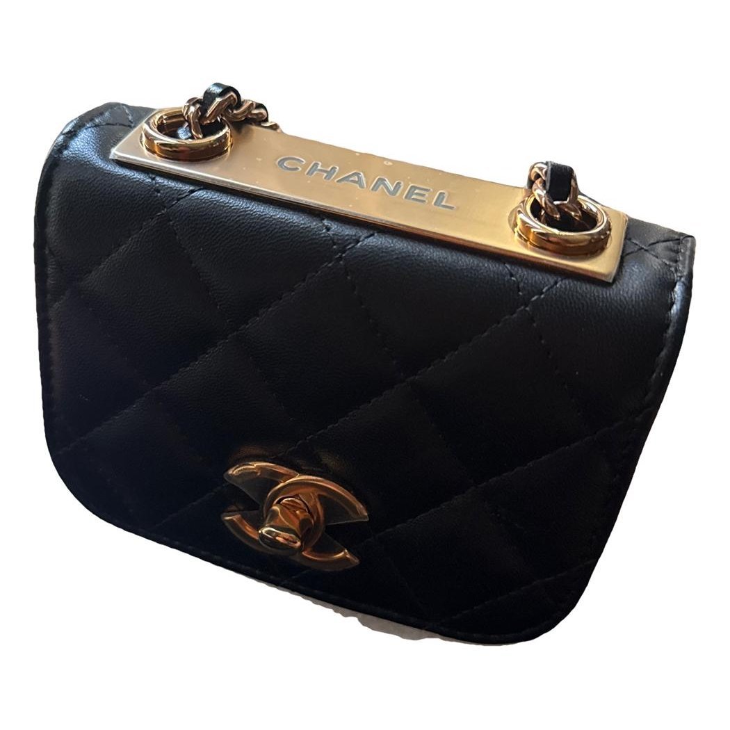 Trendy CC leather crossbody bag