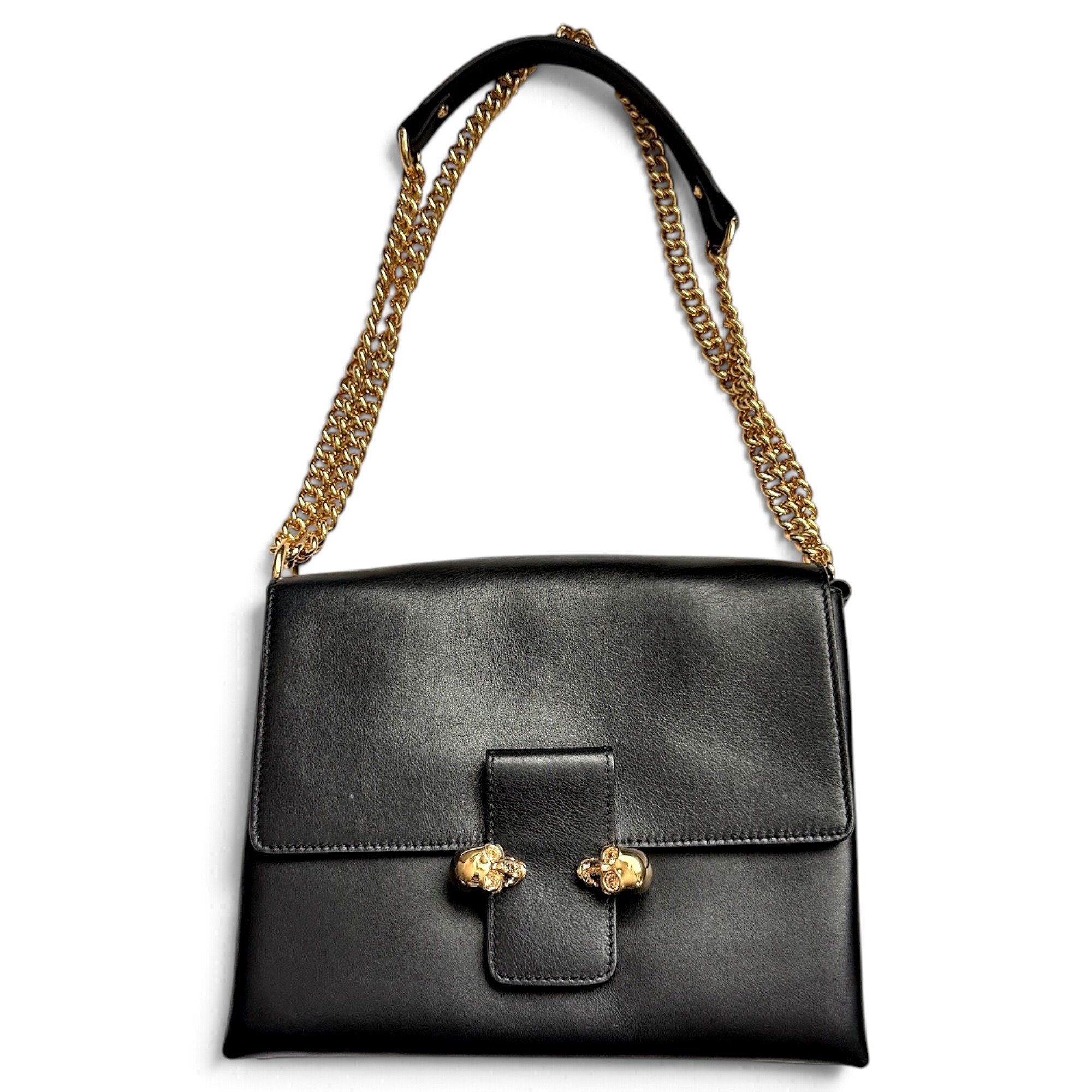 Skull leather handbag