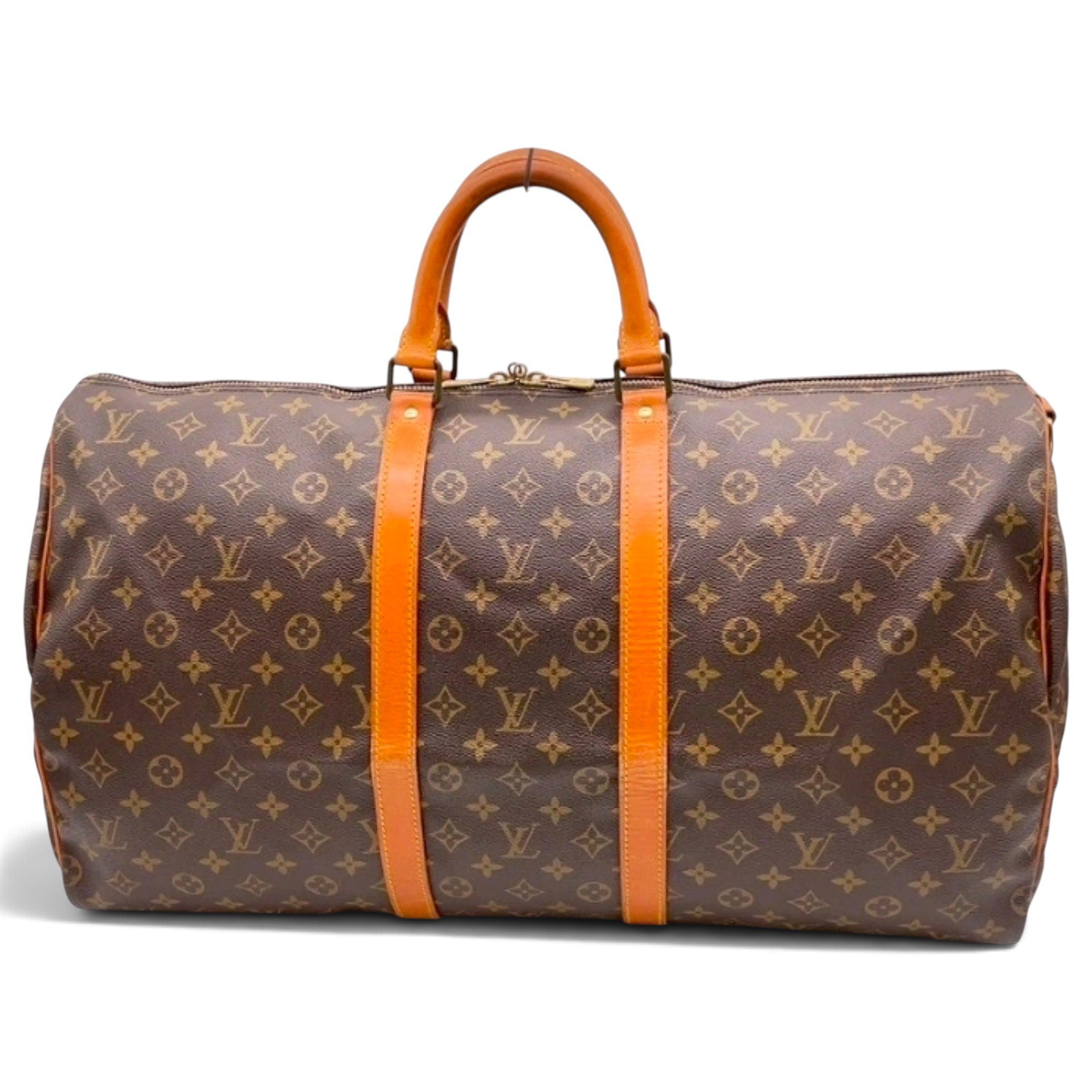 Keepall leather travel bag