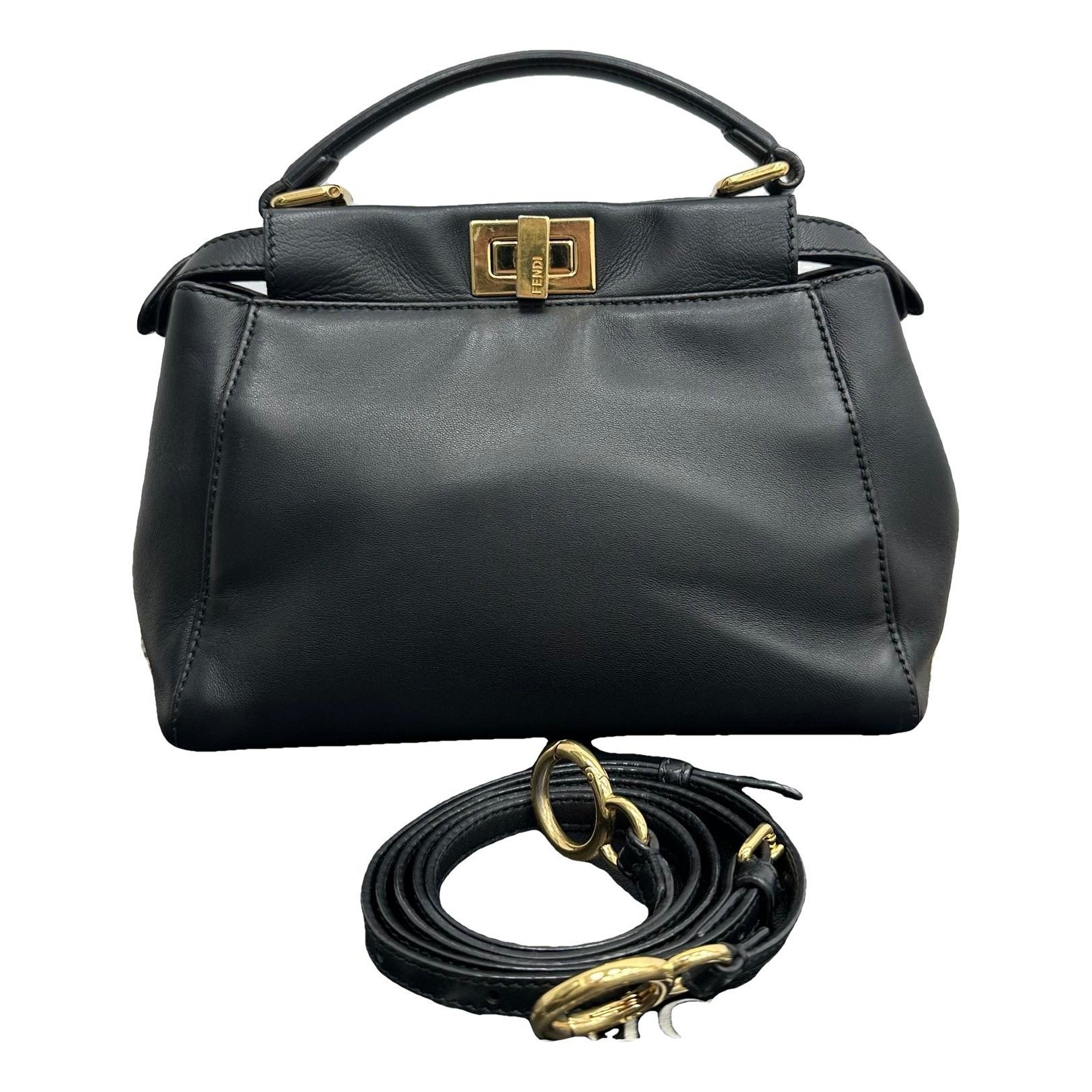 Peekaboo leather handbag