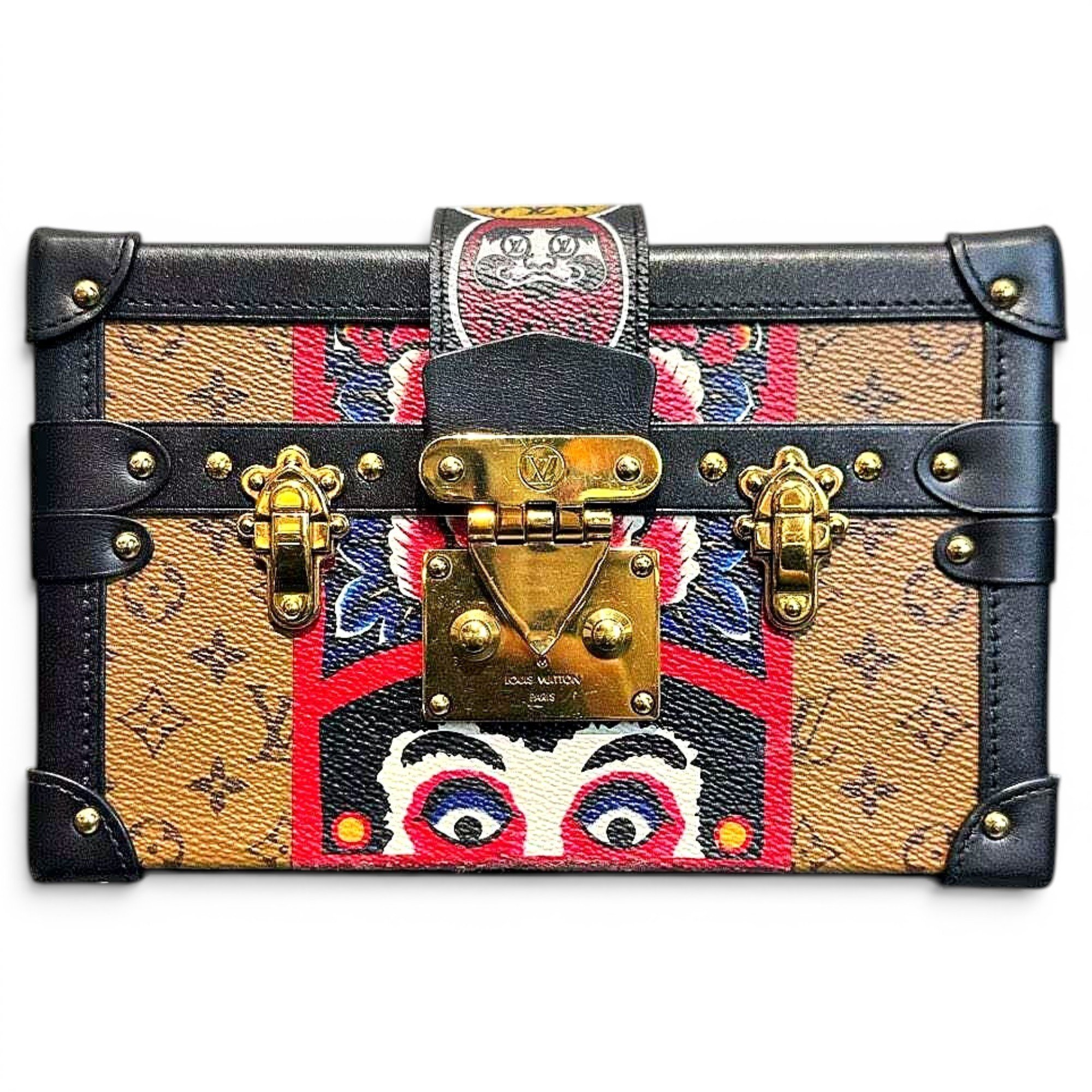 Pochette Trunk leather handbag