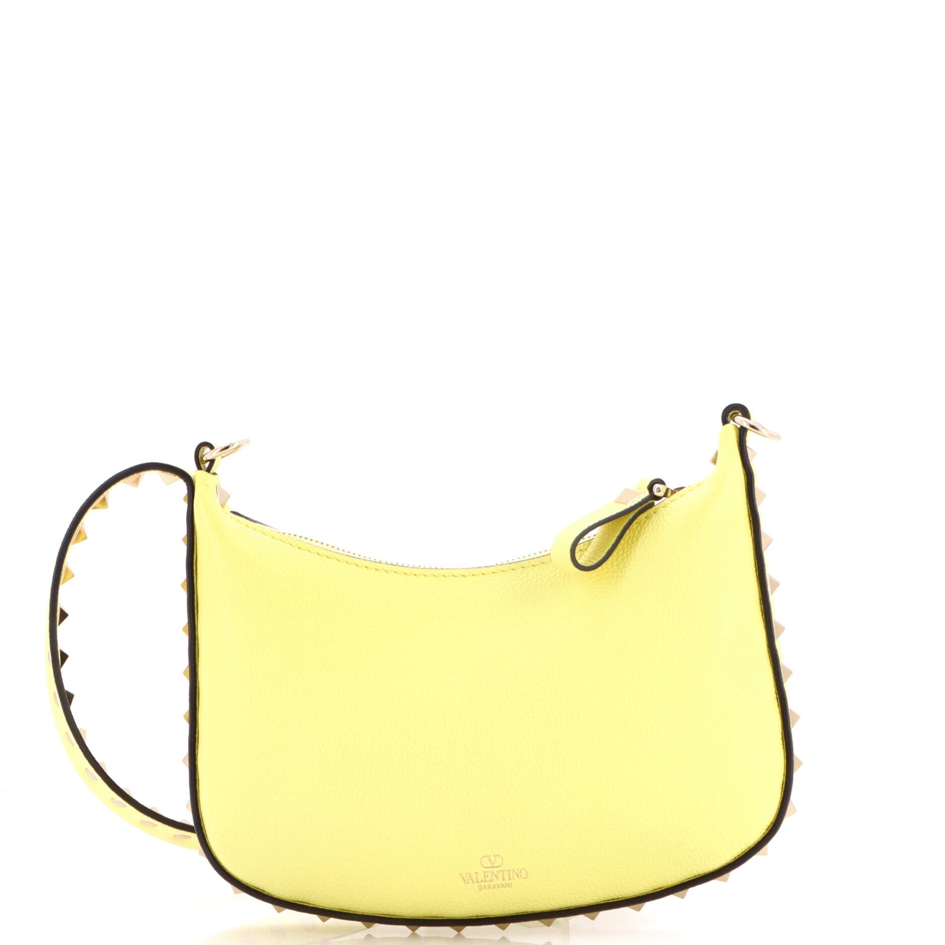 Rockstud Zip Hobo Bag Leather Mini