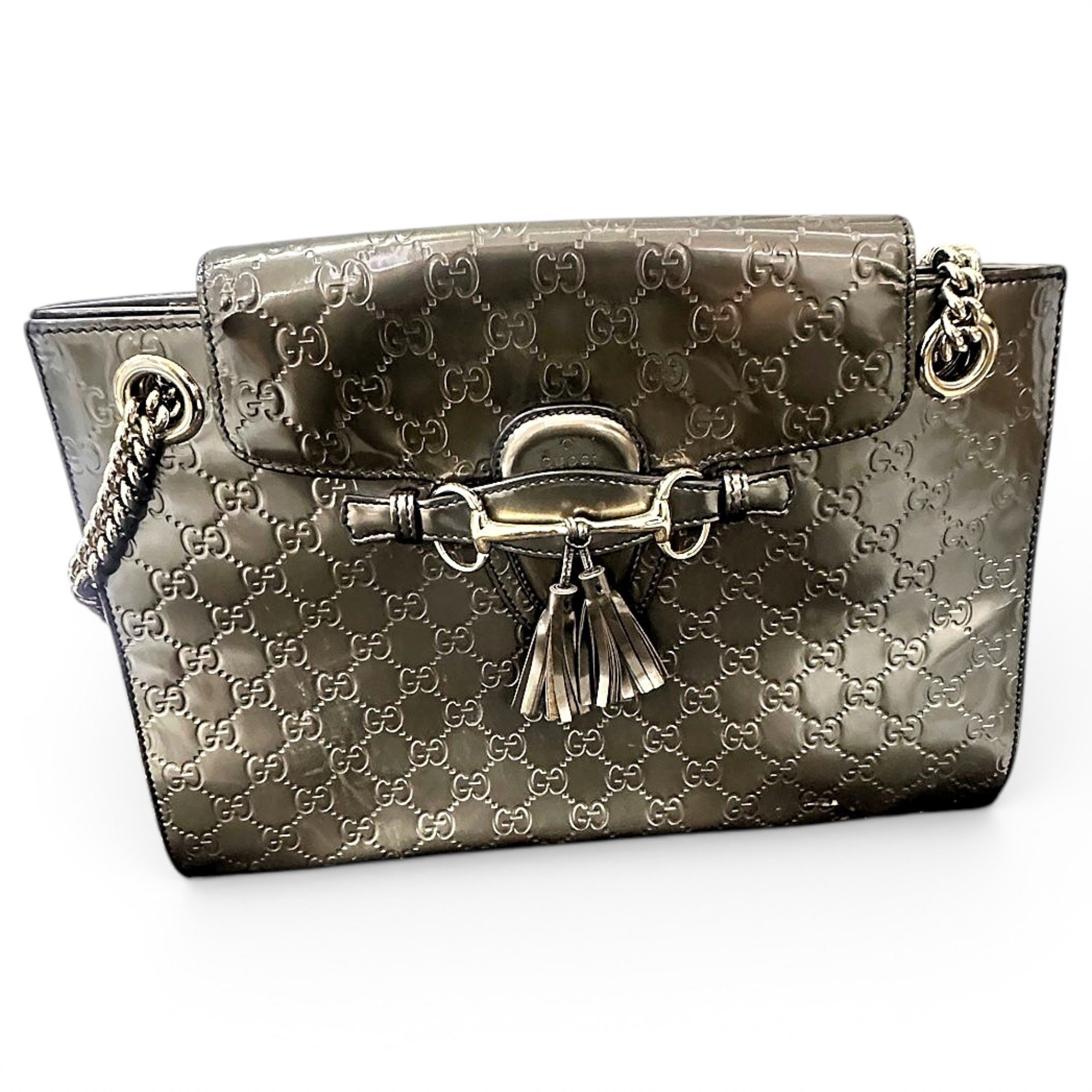 Gucci Emily patent leather handbag