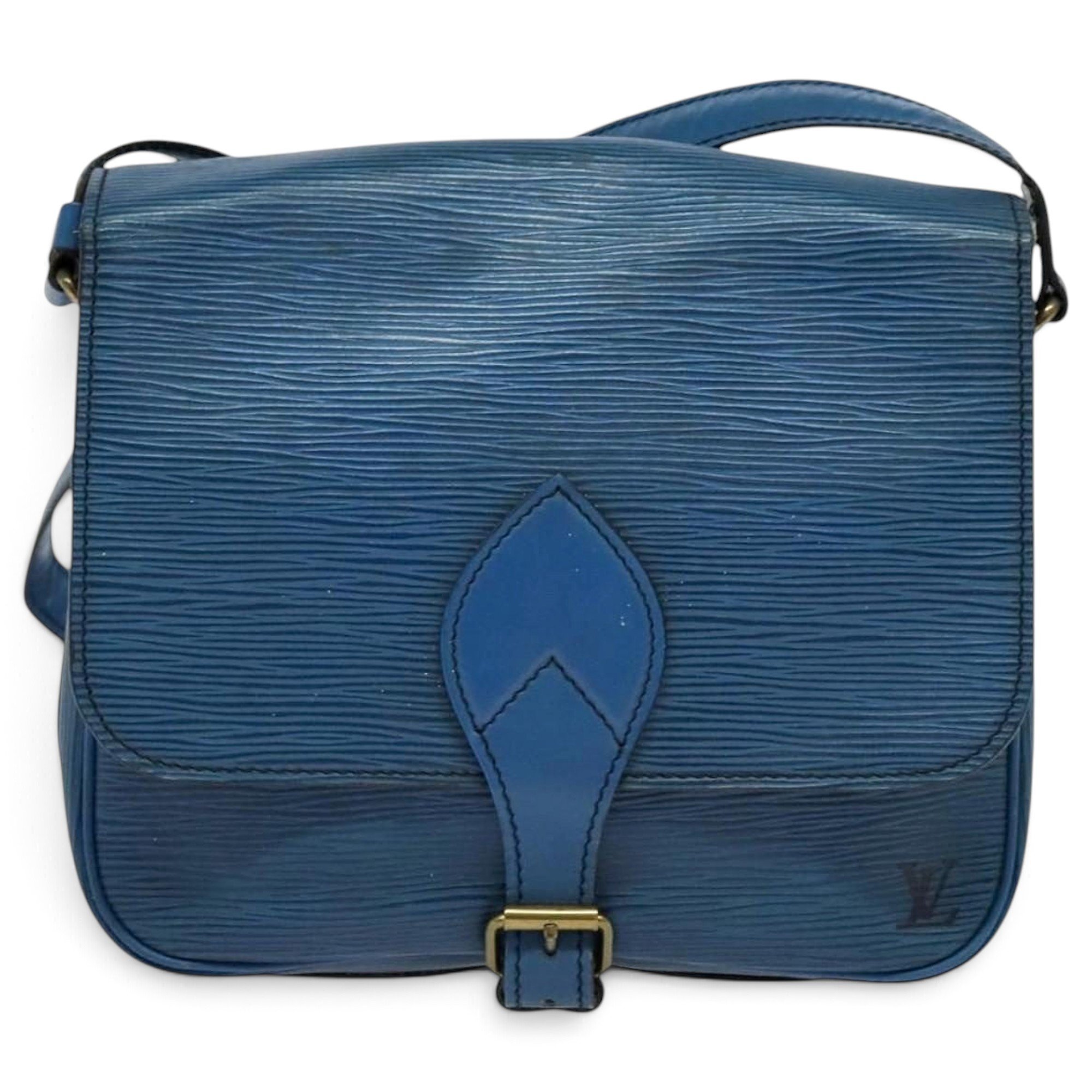 Cartouchière leather handbag