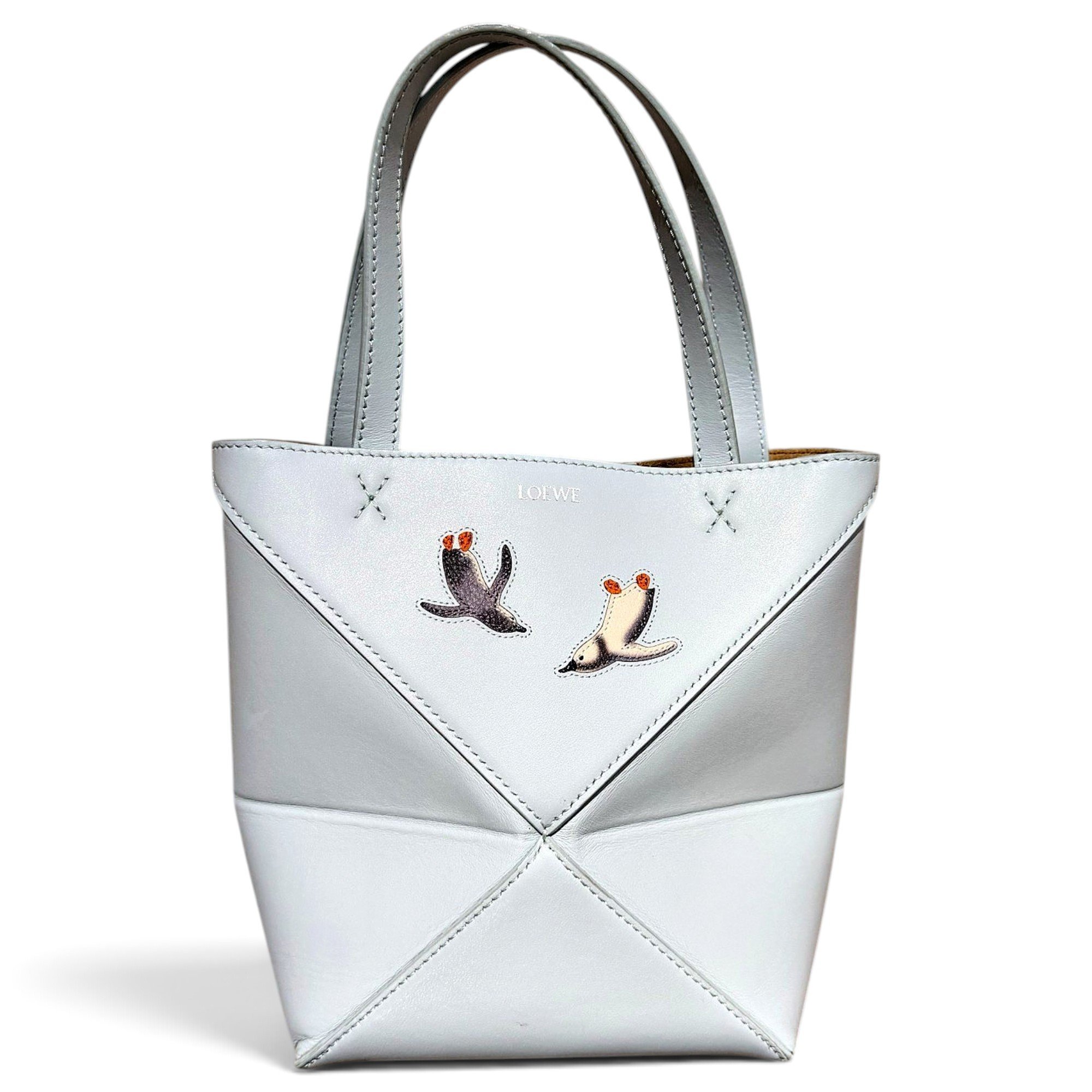 Puzzle Fold leather tote