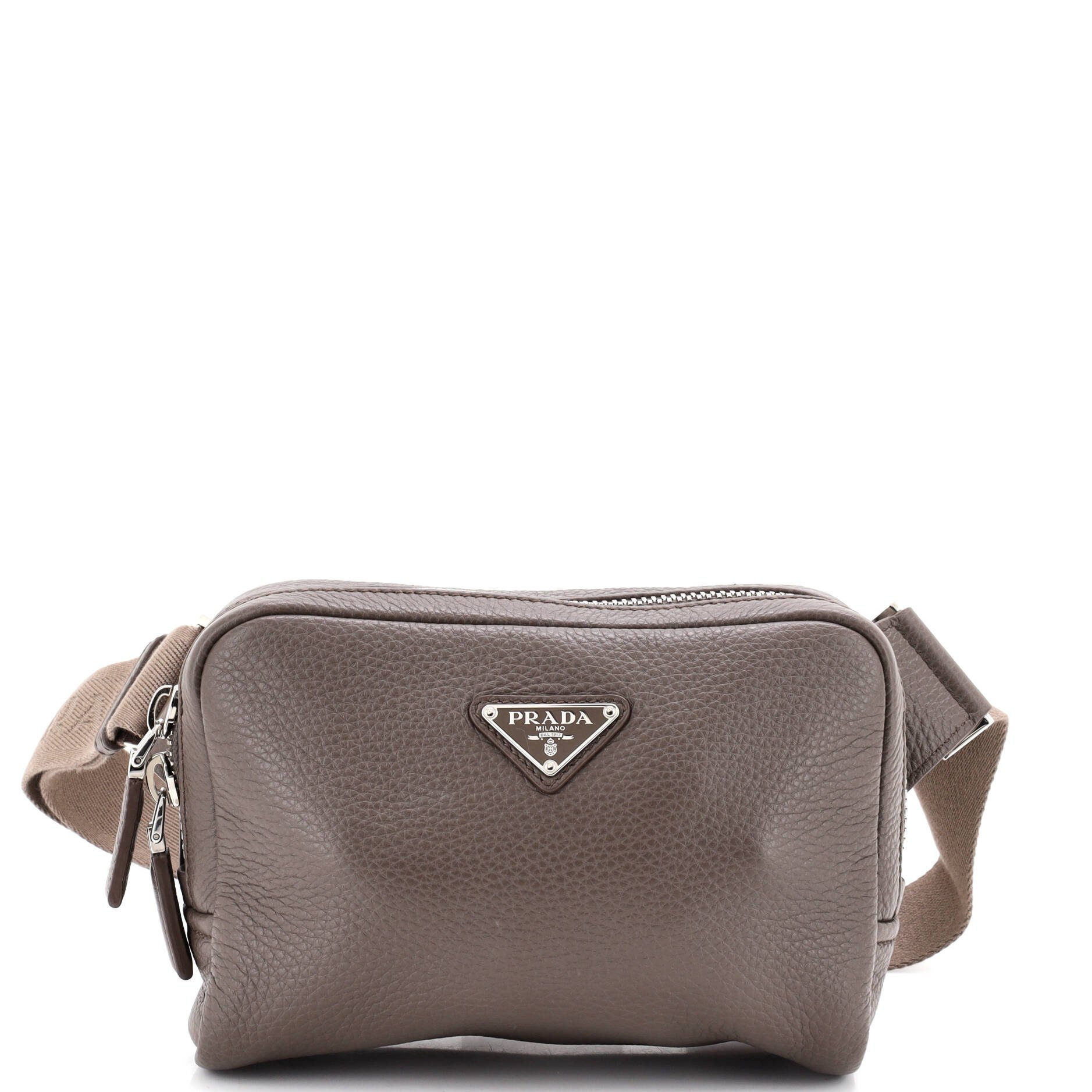 Zip Shoulder Waist Bag Vitello Daino