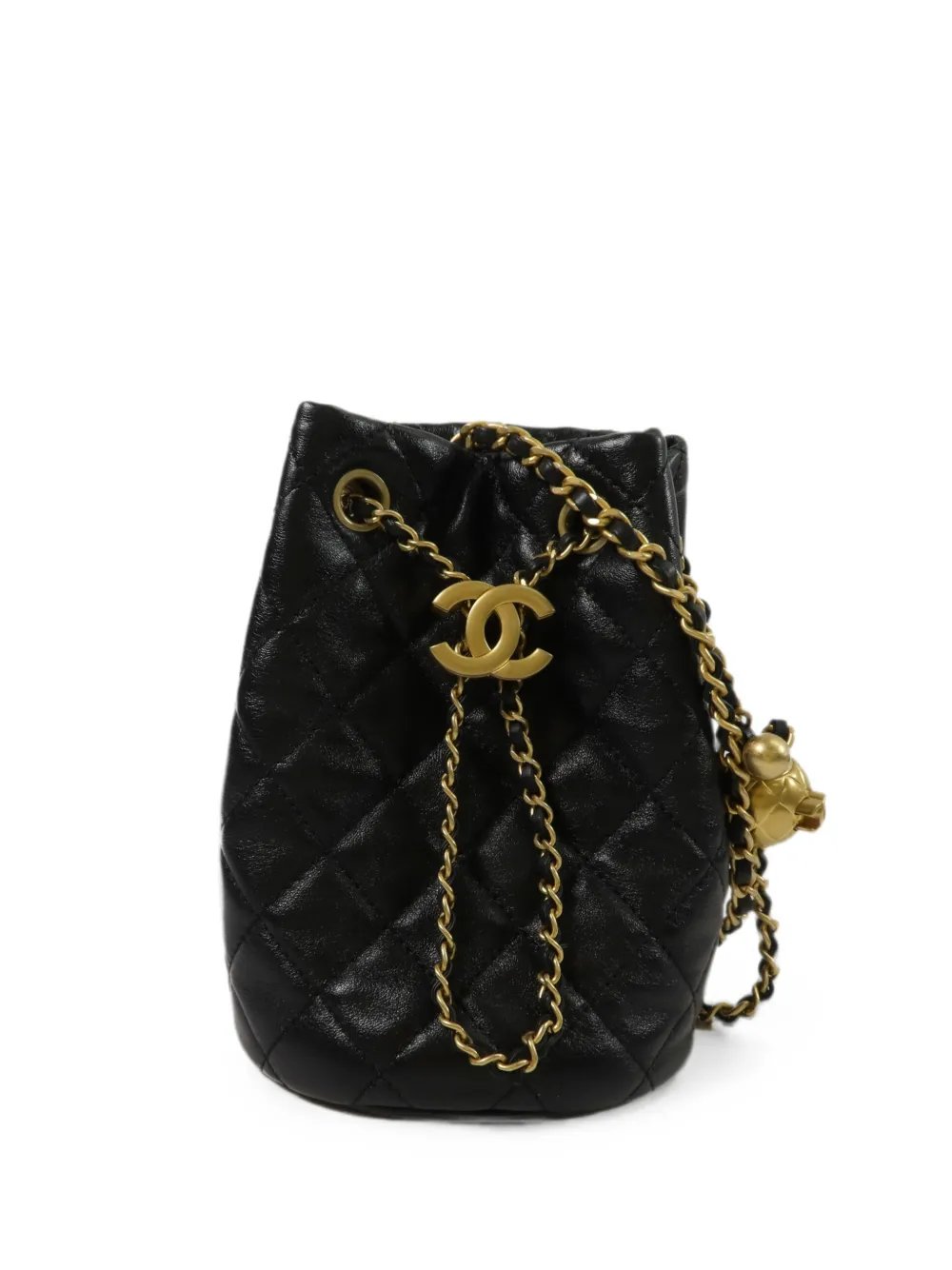 CC diamond-quilted mini bag