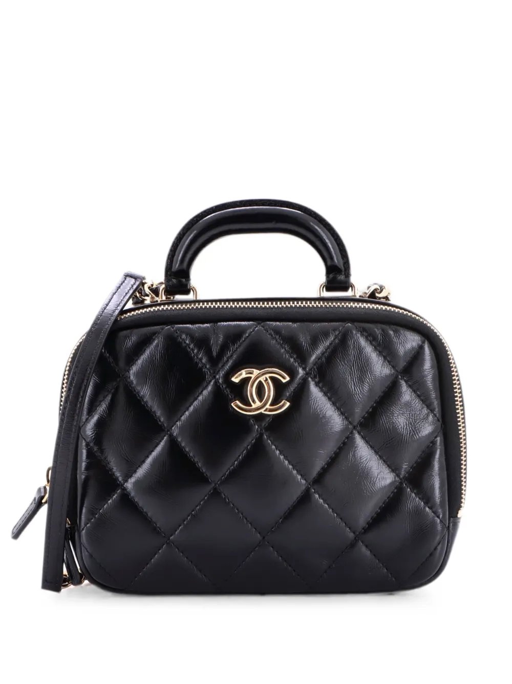 Coco Trip Vanity Case Quilted Shiny Lambskin shoulder bag