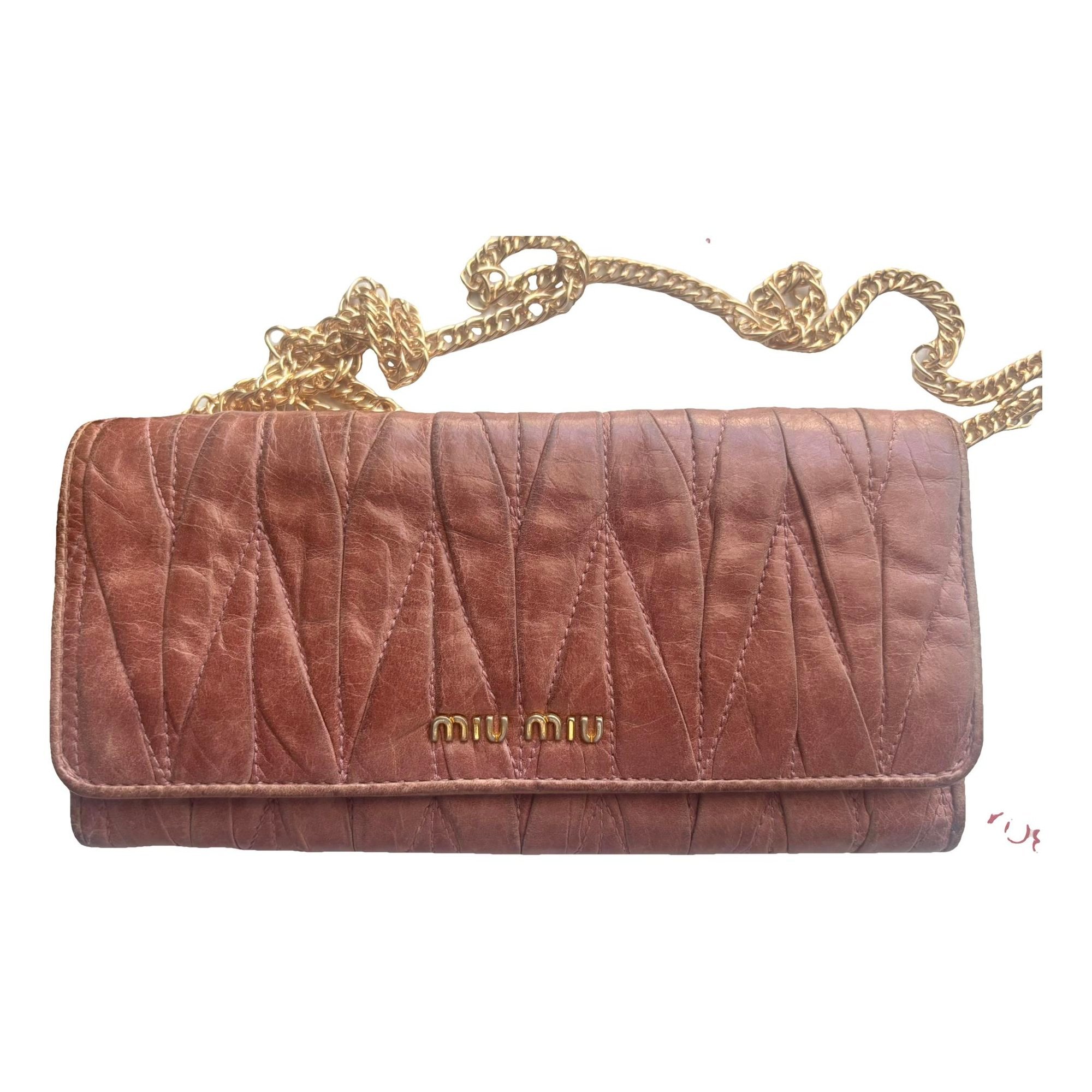 Leather clutch bag