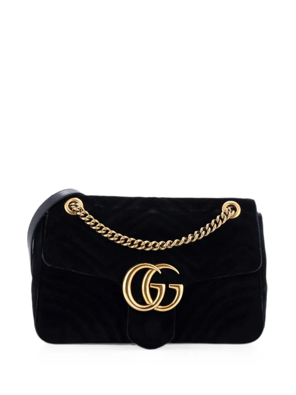 GG Marmont Flap Bag Matelasse Velvet Medium shoulder bag
