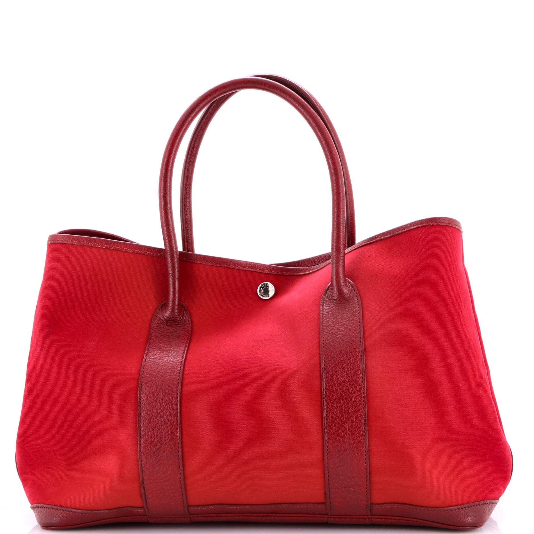 Hermes Garden Party Tote Toile and Leather 36