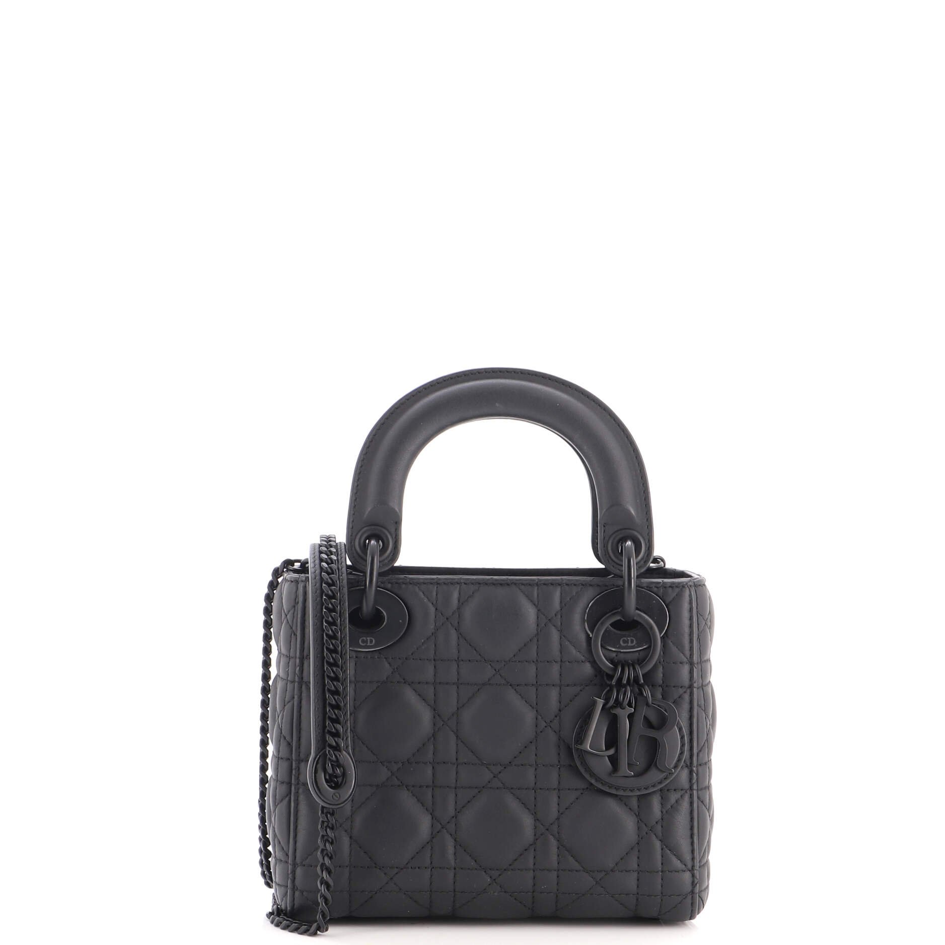 Ultra Matte Lady Dior Chain Bag Cannage Quilt Calfskin Mini