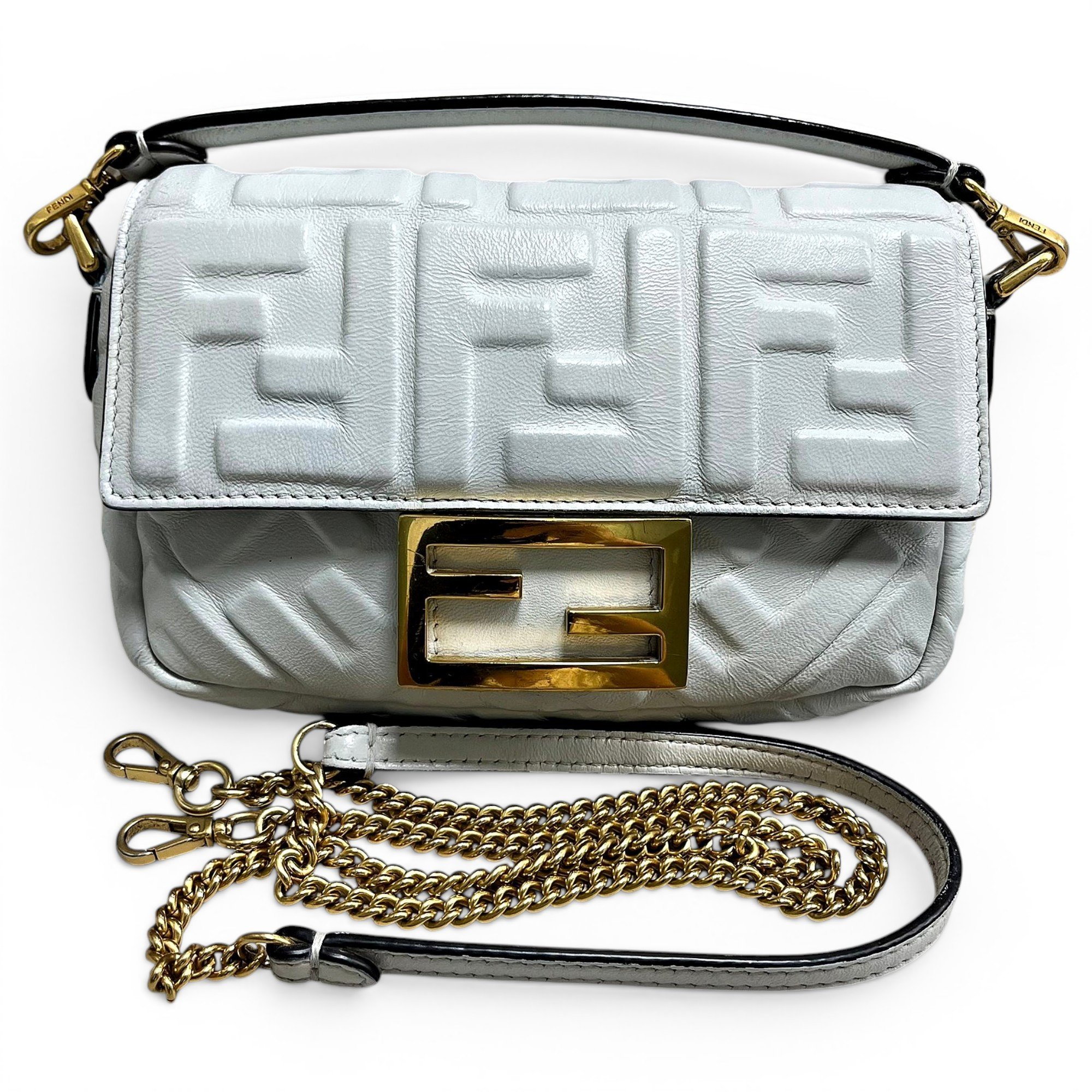Baguette leather handbag