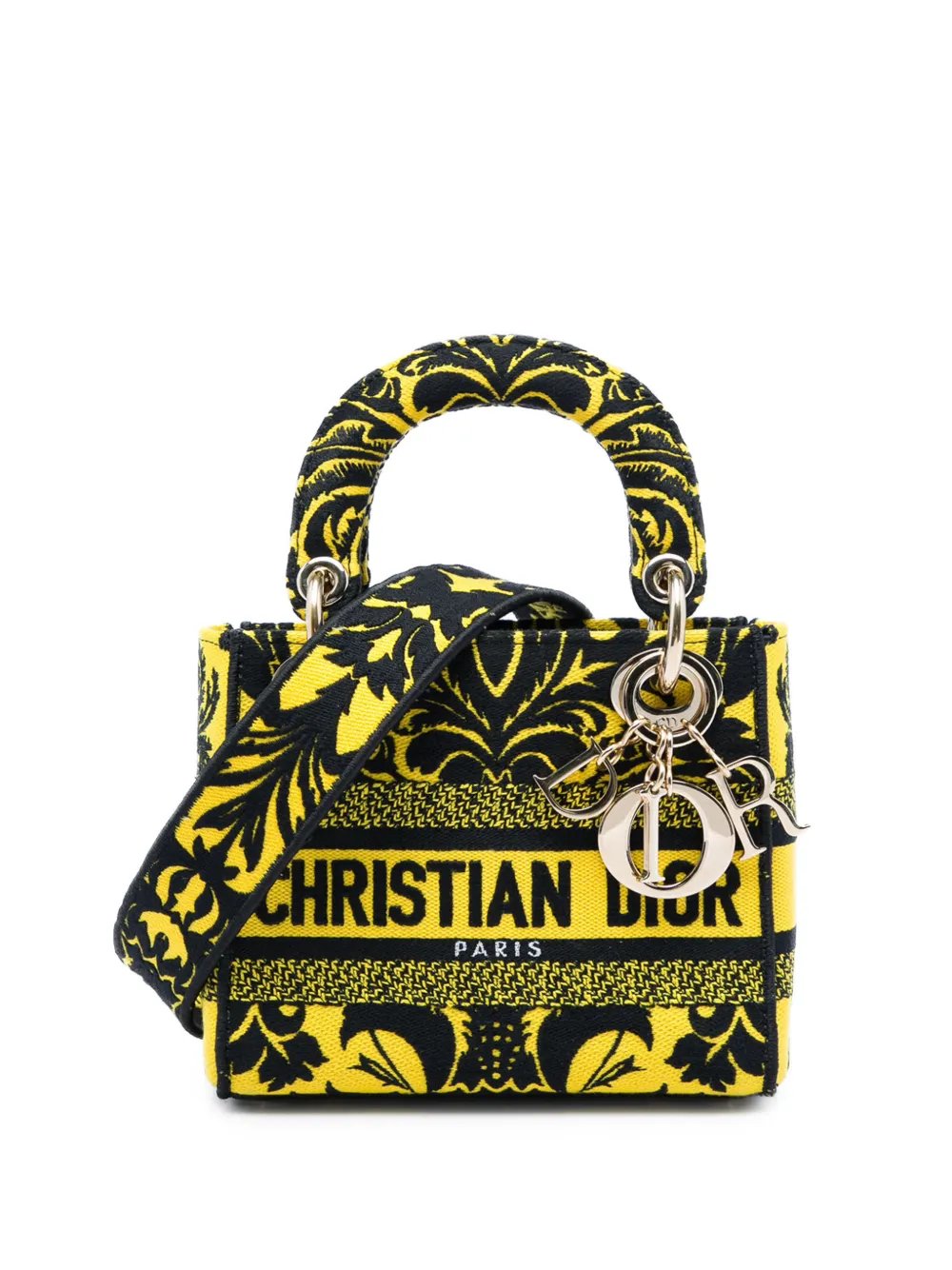 2022 Mini Embroidered Canvas Petites Fleurs Lady D Lite satchel
