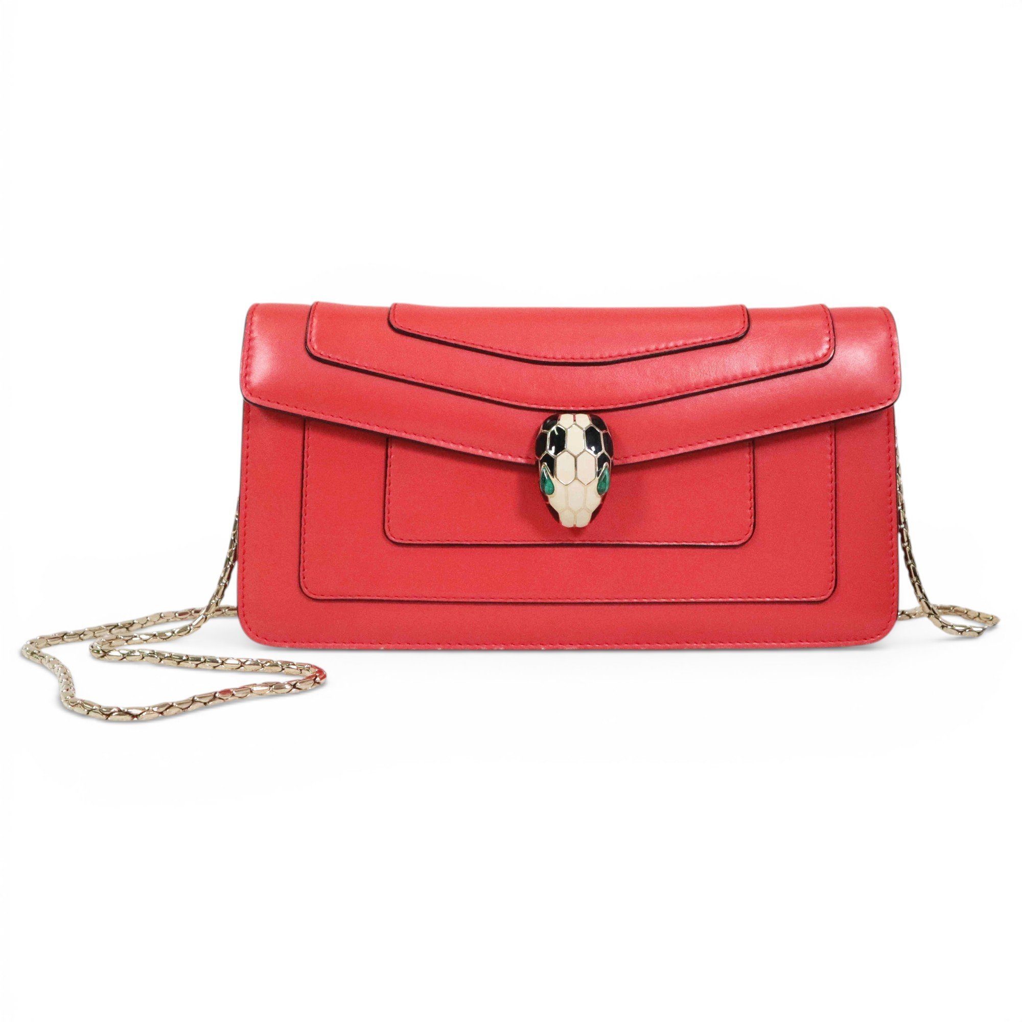 Serpenti leather handbag