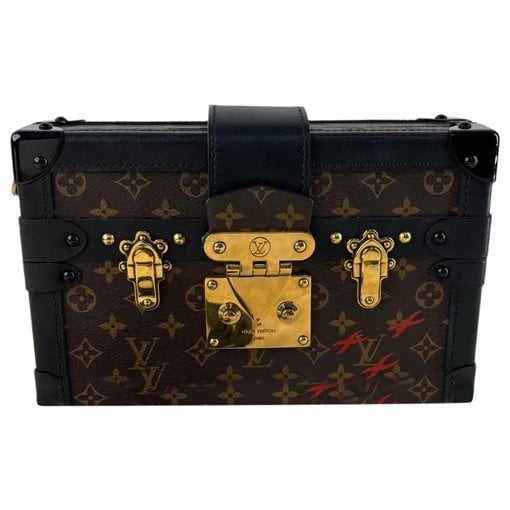 Petite Malle vinyl crossbody bag