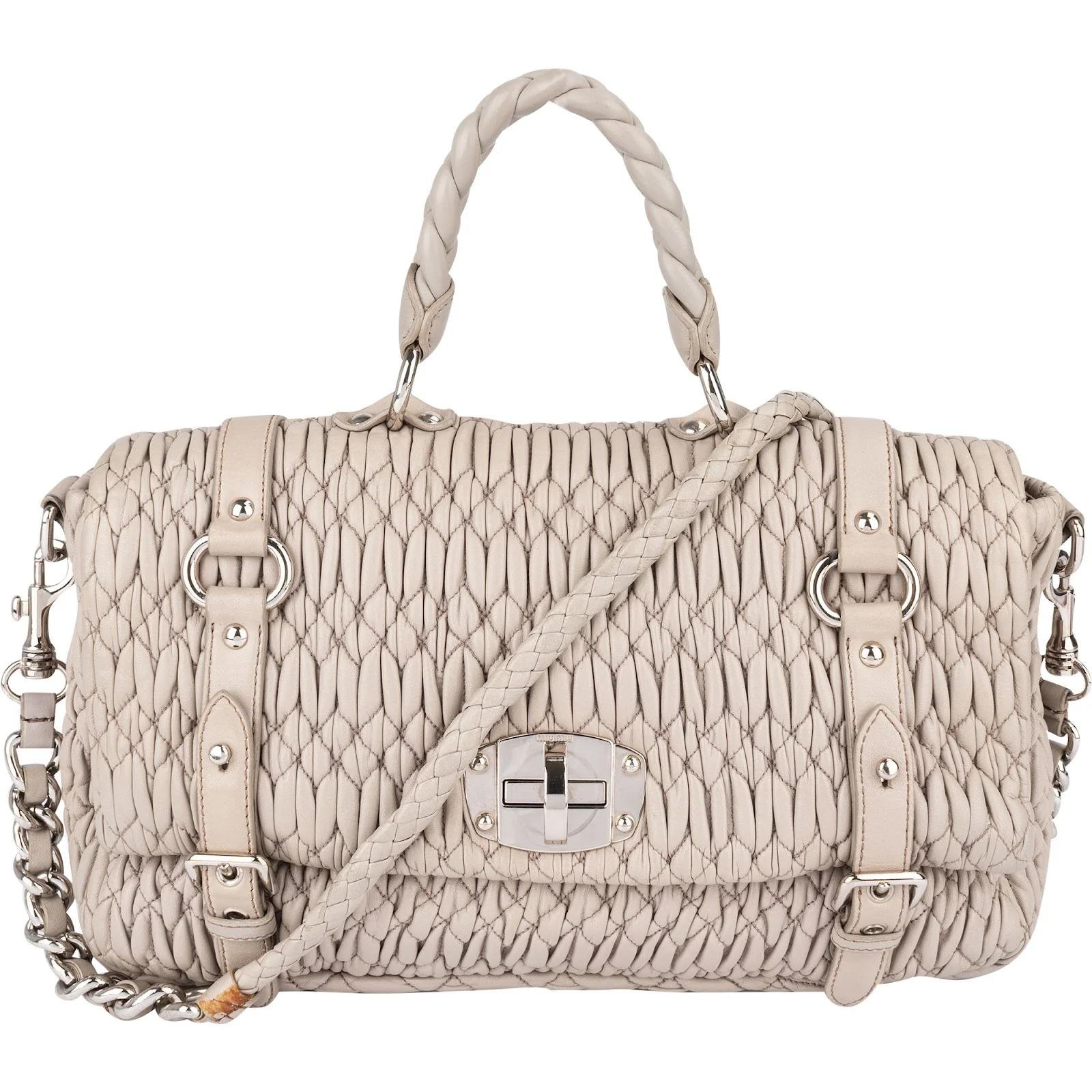 Coffer leather handbag