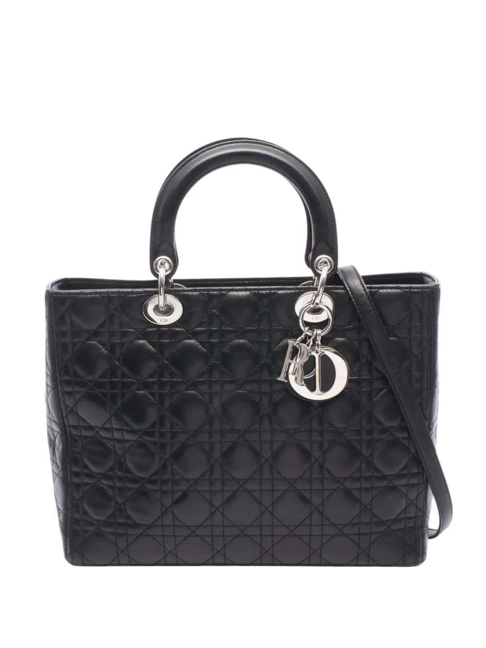 2010-2026 Large Lambskin Cannage Lady Dior satchel