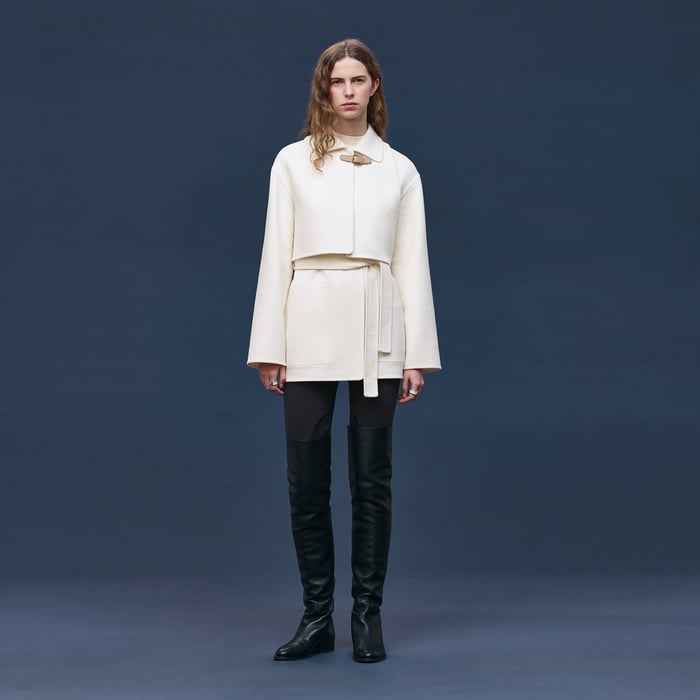 Blanc Naturel Trench Modular Cashmere Coat