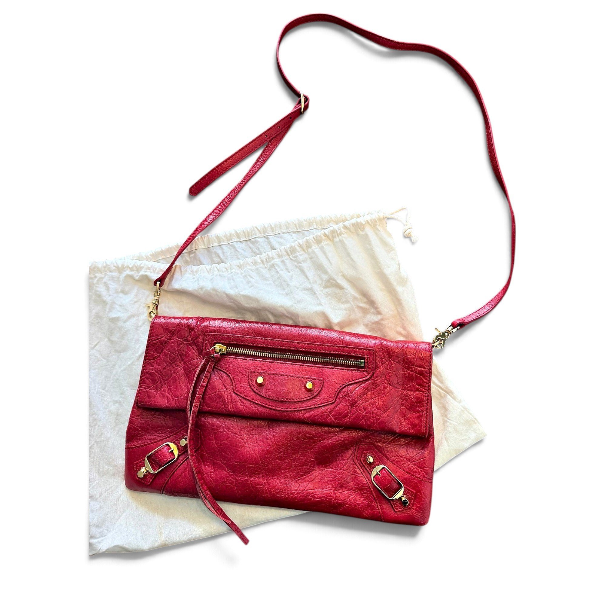Classic Metalic leather crossbody bag