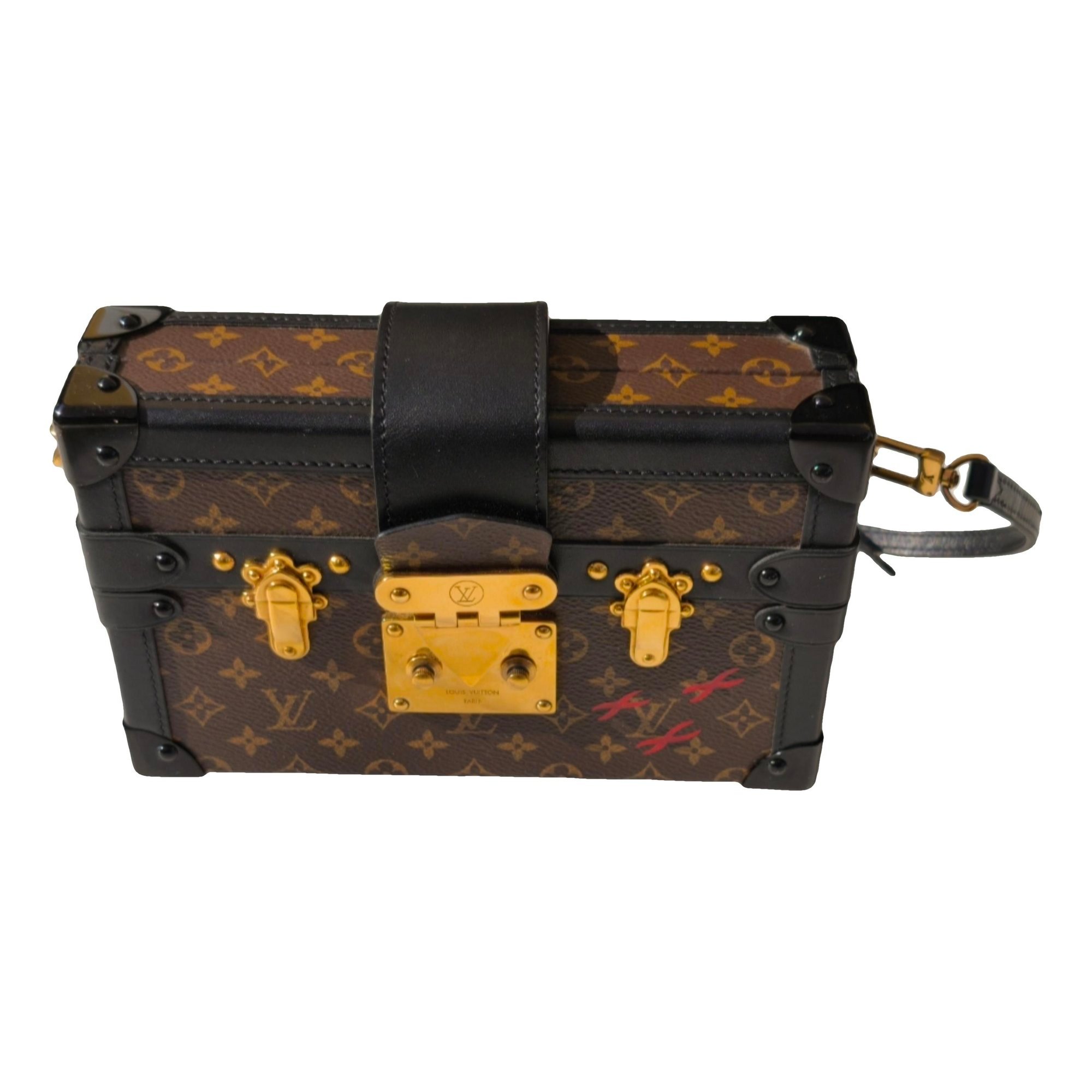Petite Malle leather clutch bag