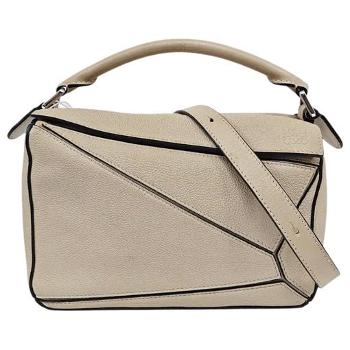 Puzzle leather handbag