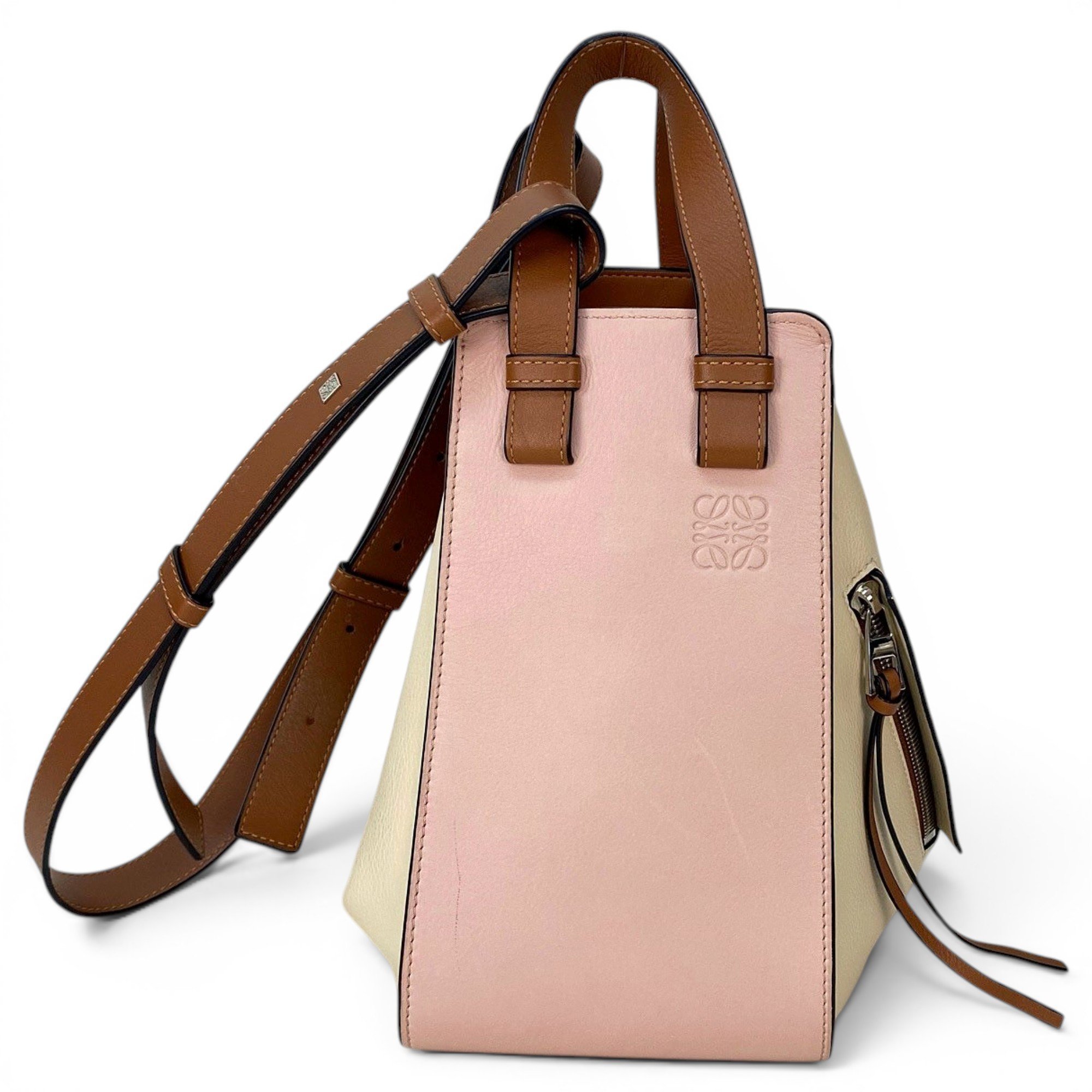 Hammock leather handbag