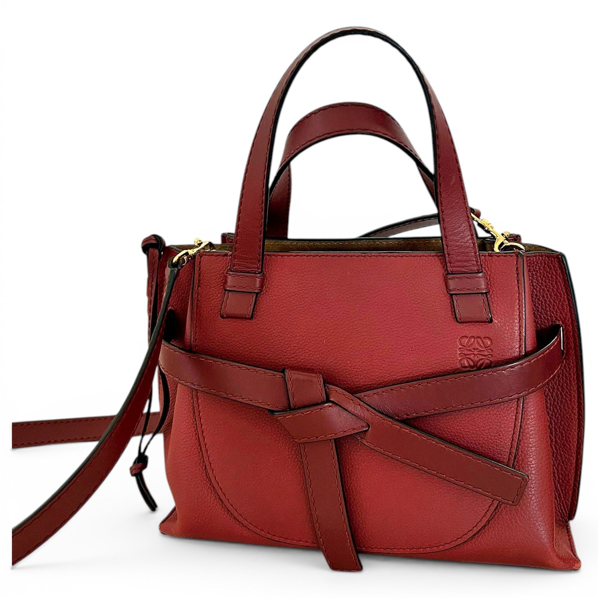 Gate Top Handle leather crossbody bag