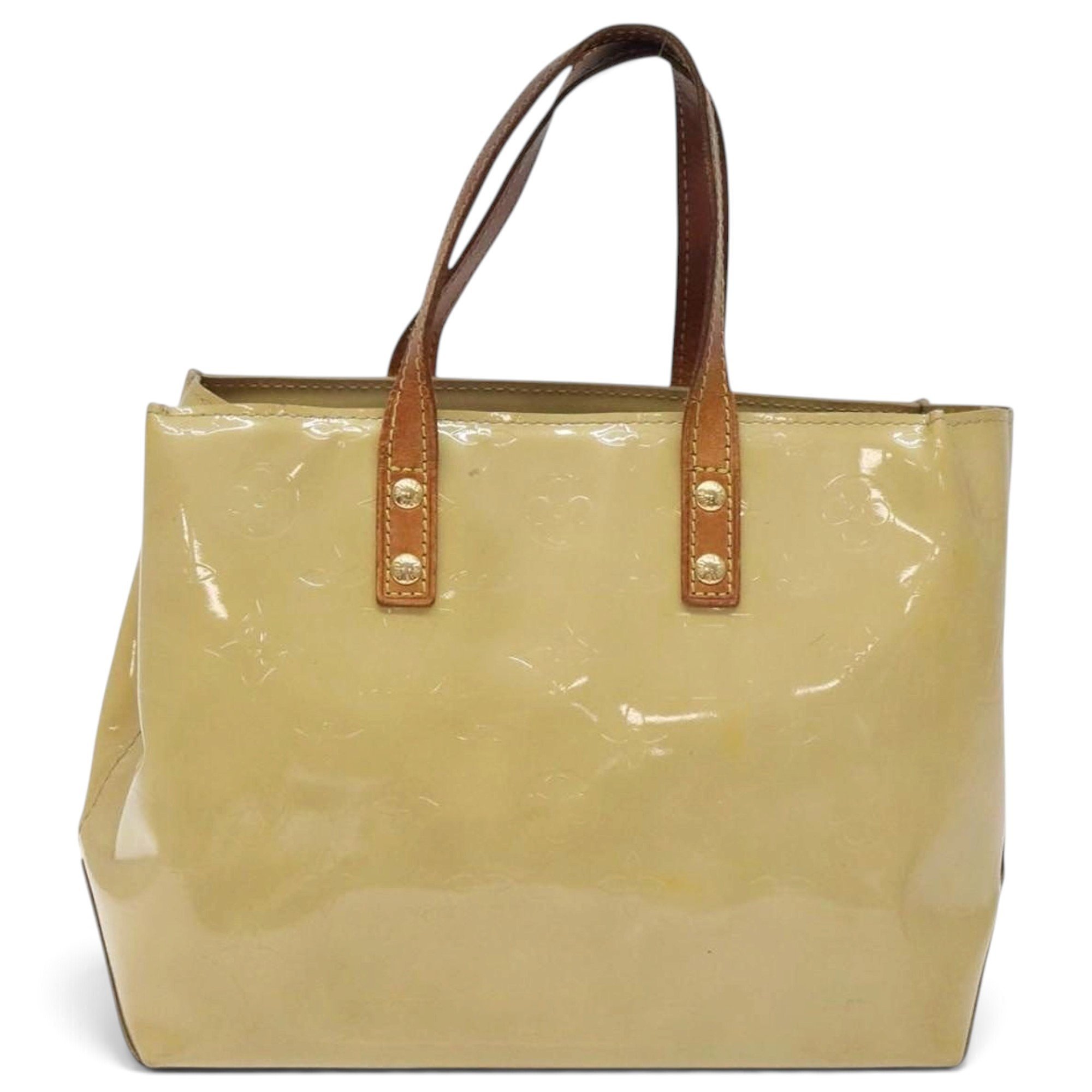 Reade patent leather handbag