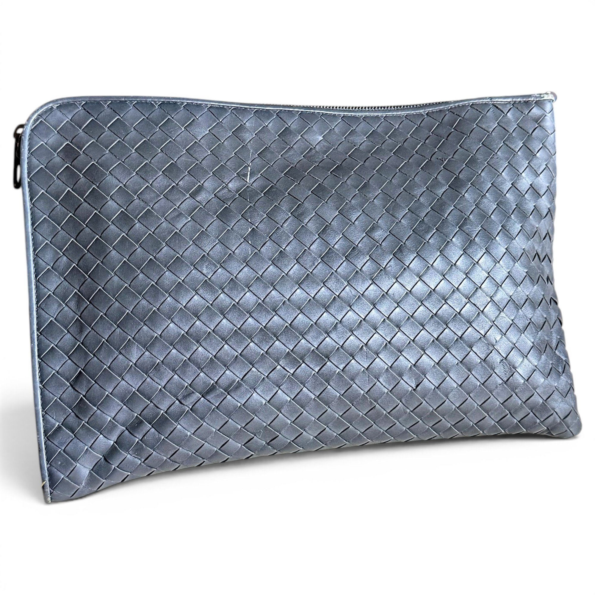 Leather clutch bag