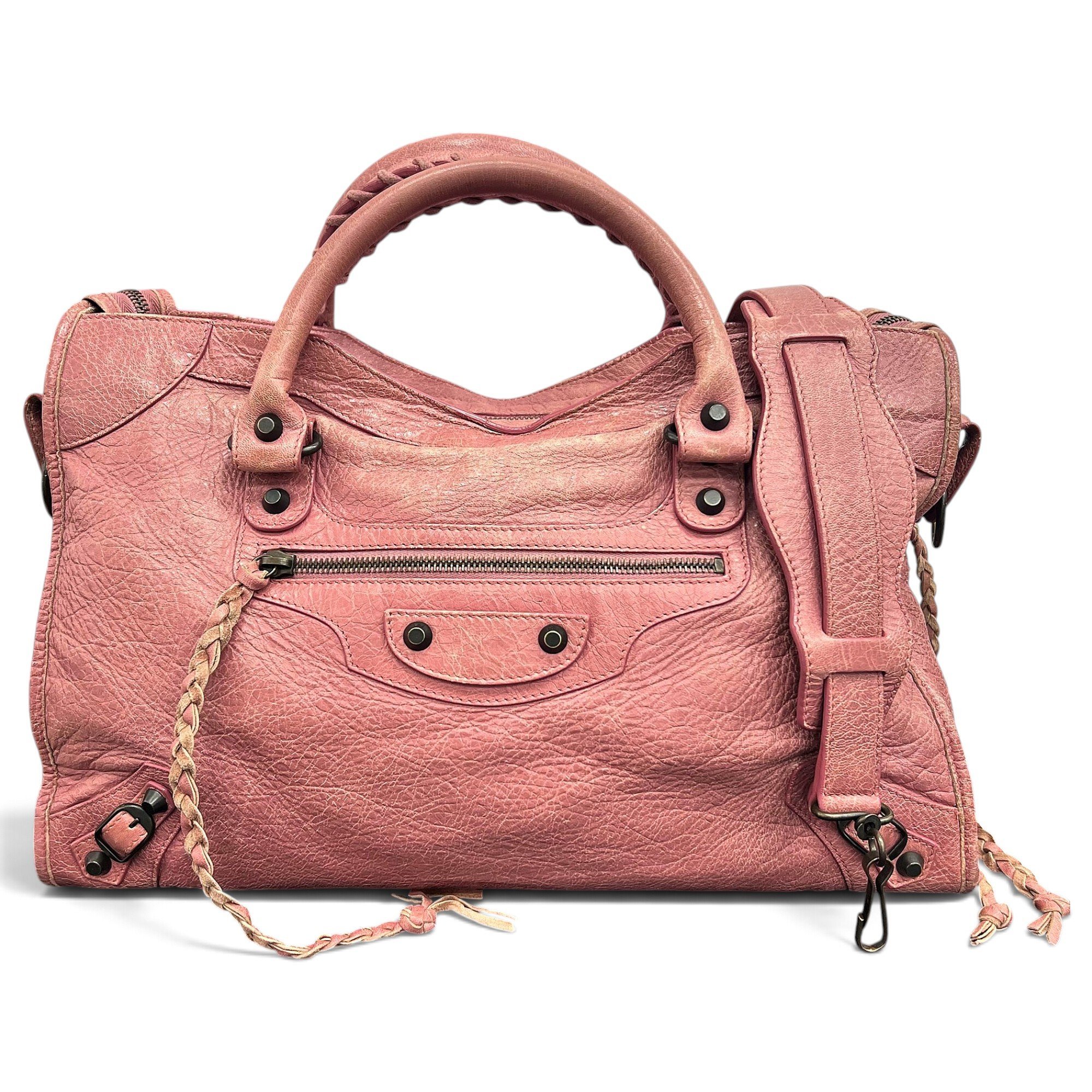 City linen handbag
